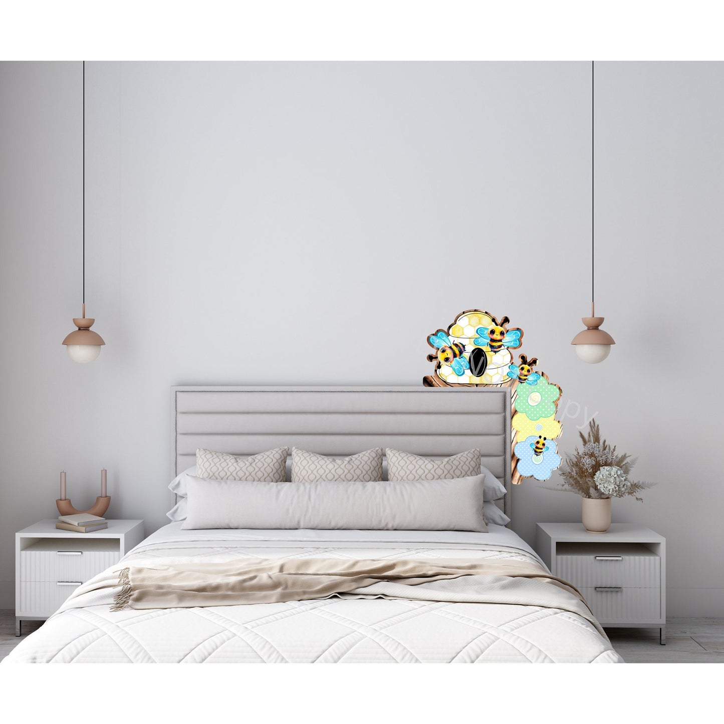 Honeybee House Corner Door Sitter- Door Topper - Decoration - Gift - PNG Digital Download for Sublimation - Over-the-door