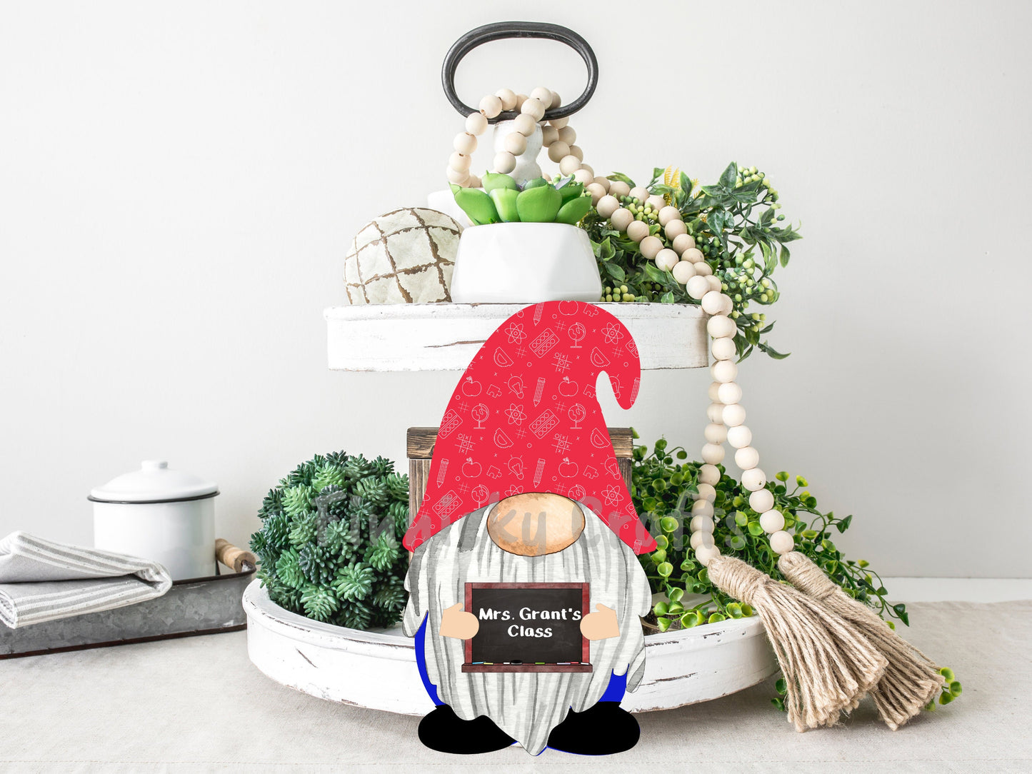 Customizable Red Teacher Gnome Shape png - Sublimation Designs Wall Hanger - Earring Png - Gnome Download - Teacher Appreciation Week
