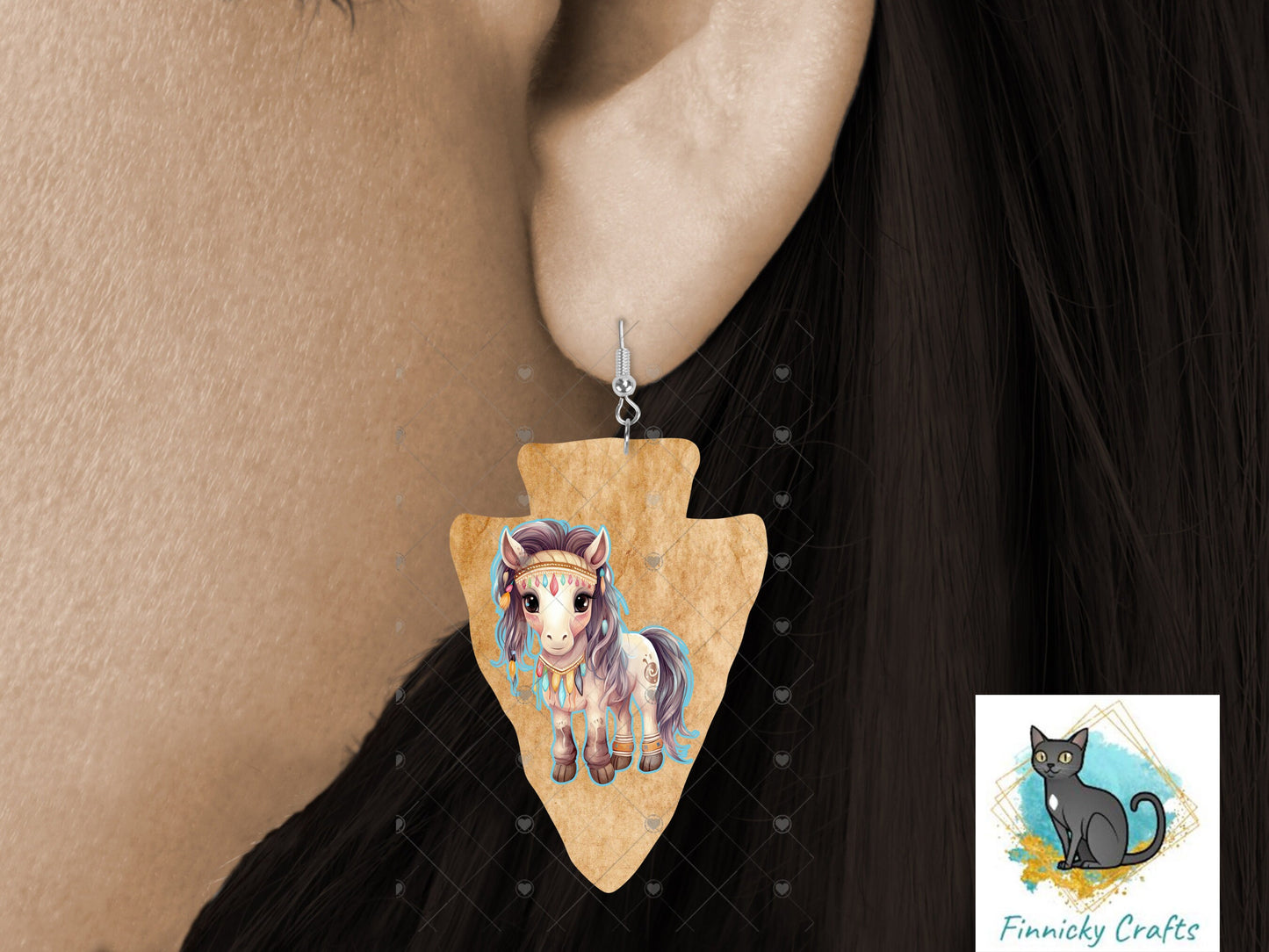 Arrowhead Bundle, Sublimation, Wolf, Horse, Cow Digital, PNG Design, Earrings, Wall Decor, Door Hanger