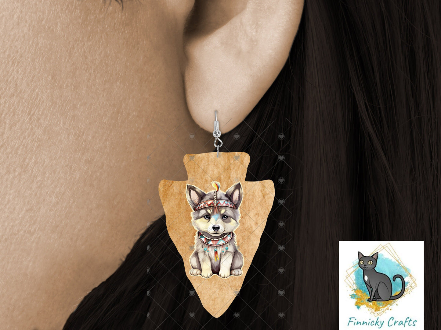 Arrowhead Bundle, Sublimation, Wolf, Horse, Cow Digital, PNG Design, Earrings, Wall Decor, Door Hanger