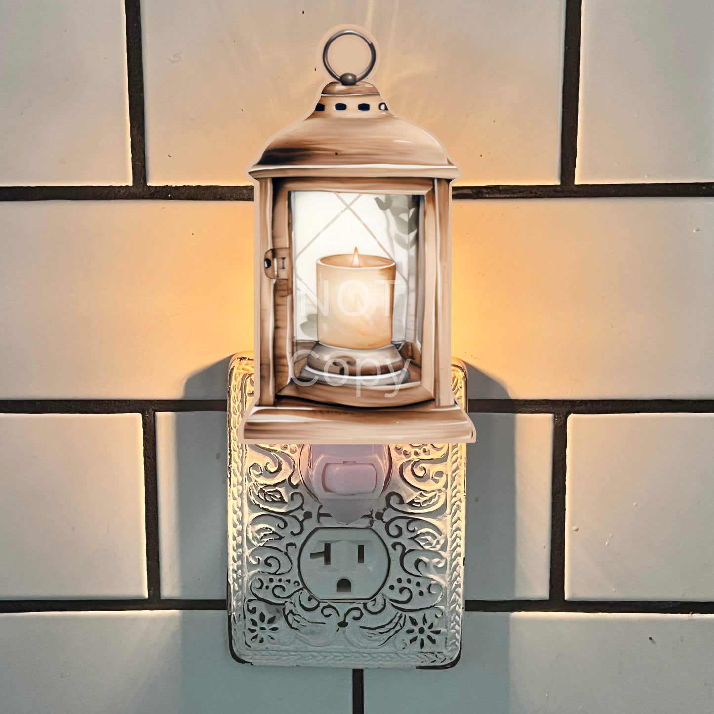 Christmas Lantern with candle - MDF - Acrylic - Sublimation Design - Decor, Sign, Night Light, Suncatcher, Ornament