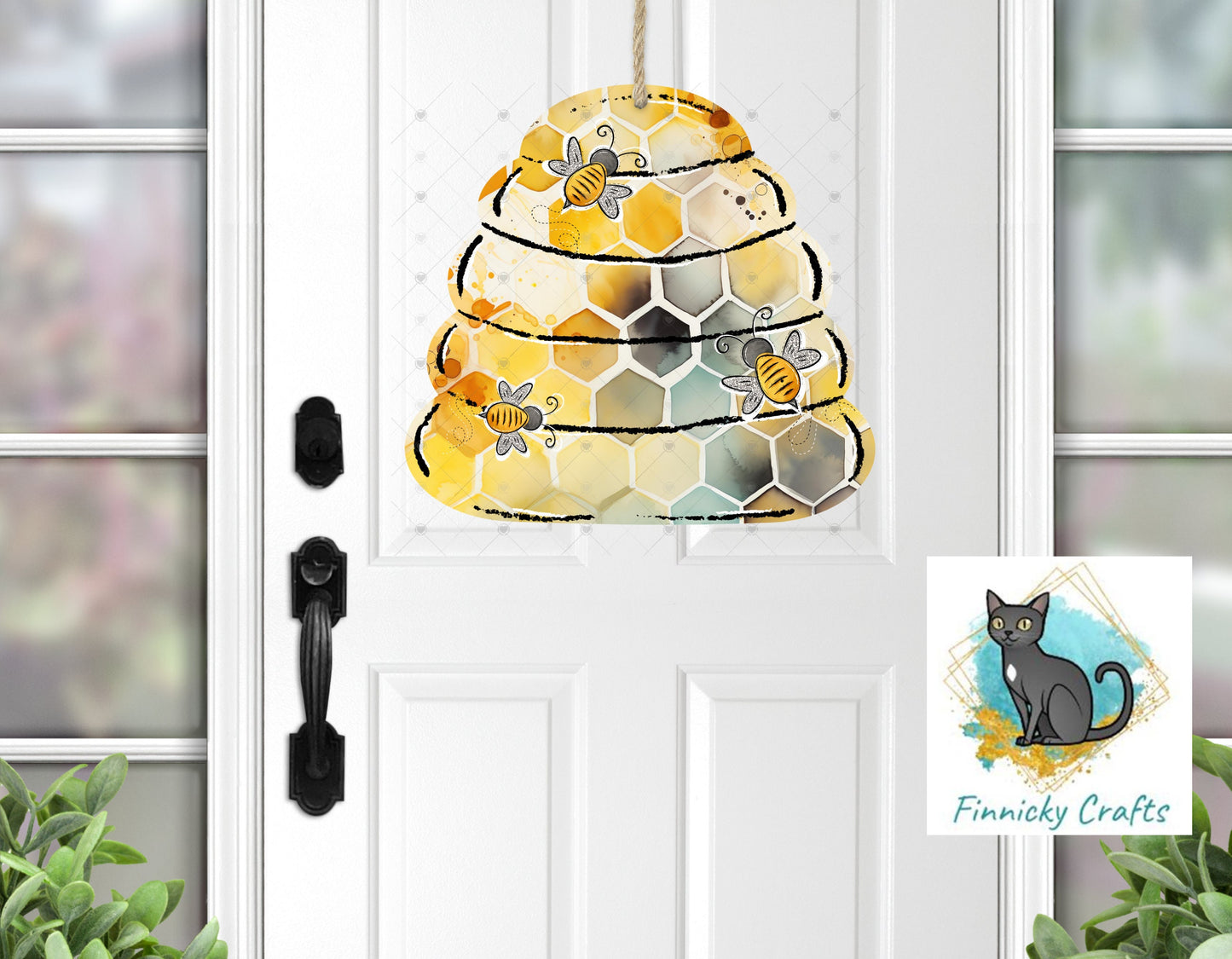 Beehive - Honeybee House - Bees - Digital Design- Earrings - Ornaments - Signs