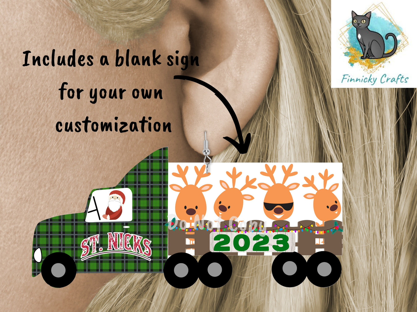 18 Wheeler, Santa, Reindeer, Truck,Sublimation, Digital, PNG, Design, Download Only, Ornament, Decoration, Sign