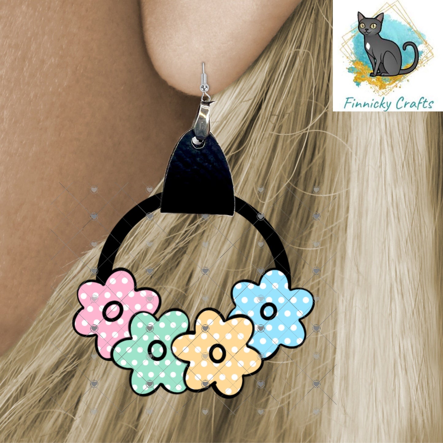 Leather flower Earrings Bundle Sublimation, Digital, PNG, Design, Download