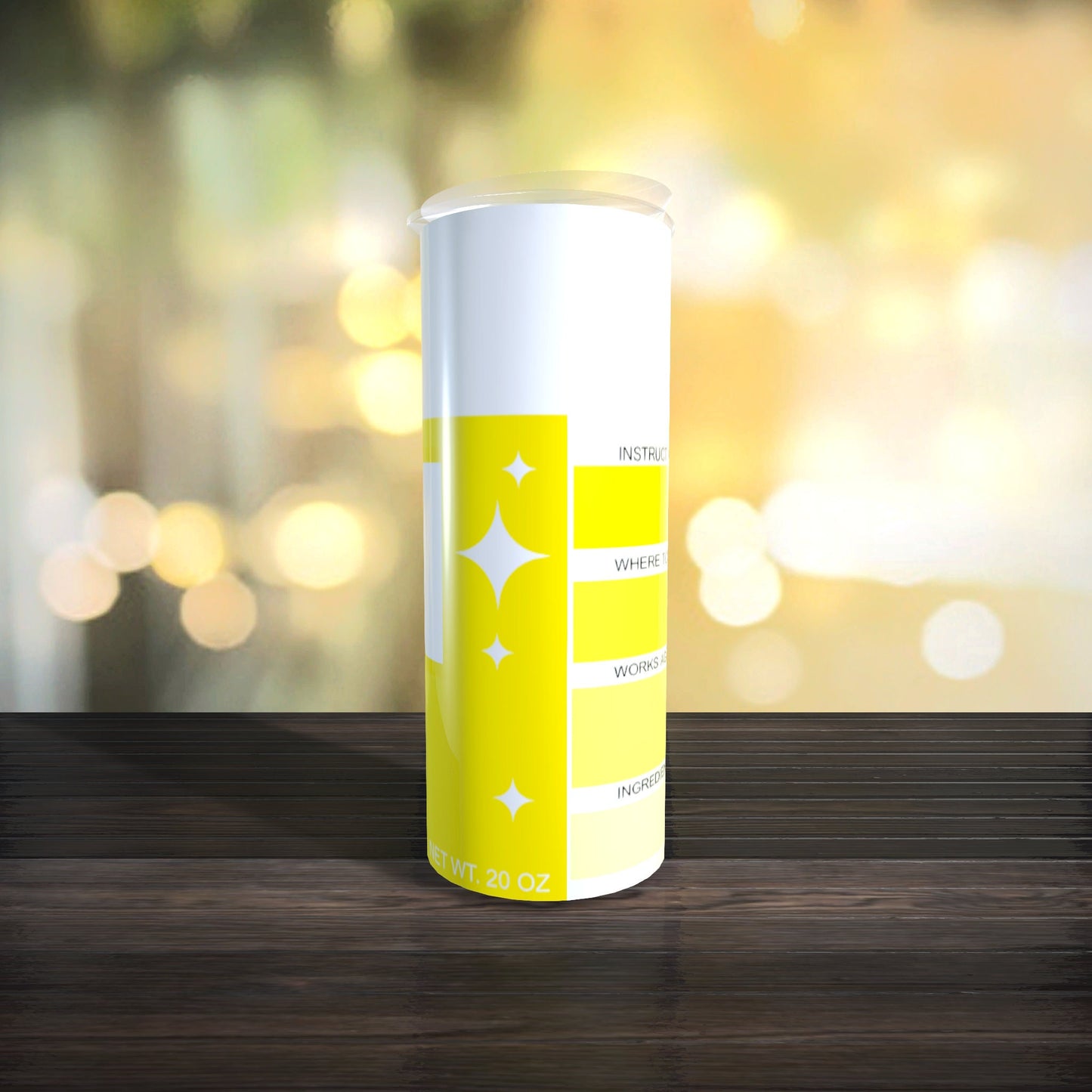 Customizable Spray Can Tumbler Template - Be Gone Template - Yellow - Digital Design - Sublimation Tumbler