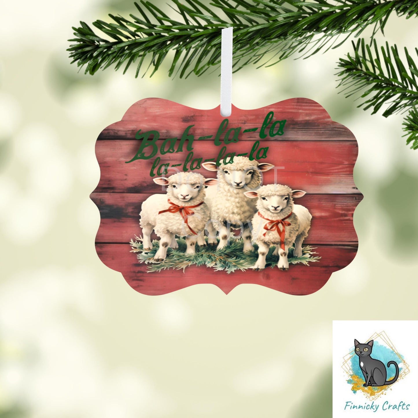 Benelux Sheep Christmas Winter Ornament, Bah-la-la-la, Nightlight, Sublimation, Digital, PNG, Design, Download, MDF, Acrylic, DTF