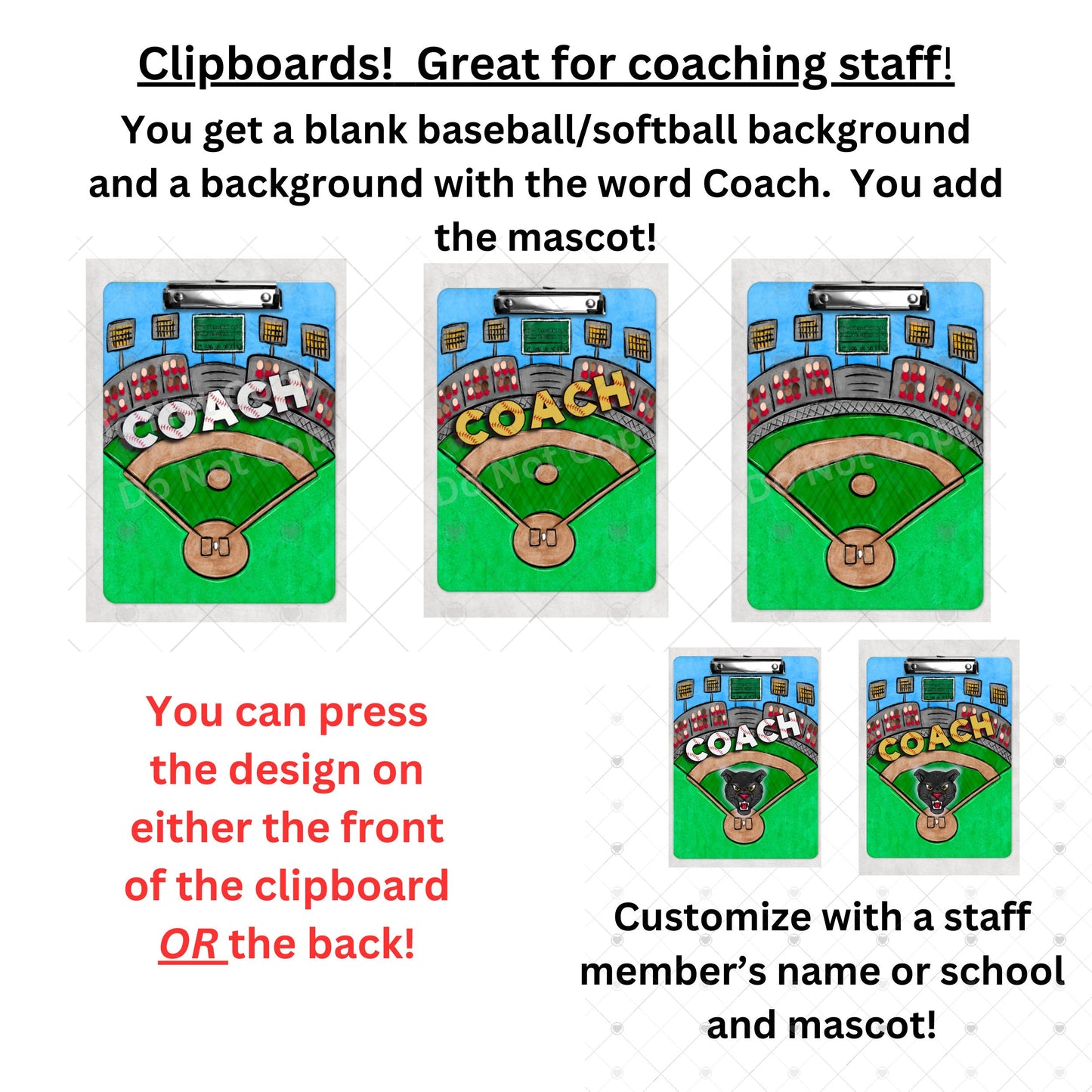 Customizable Baseball/Softball Coach Clipboard, School Staff, Gift, Sublimation, Digital Design, PNG, Download, Back to School