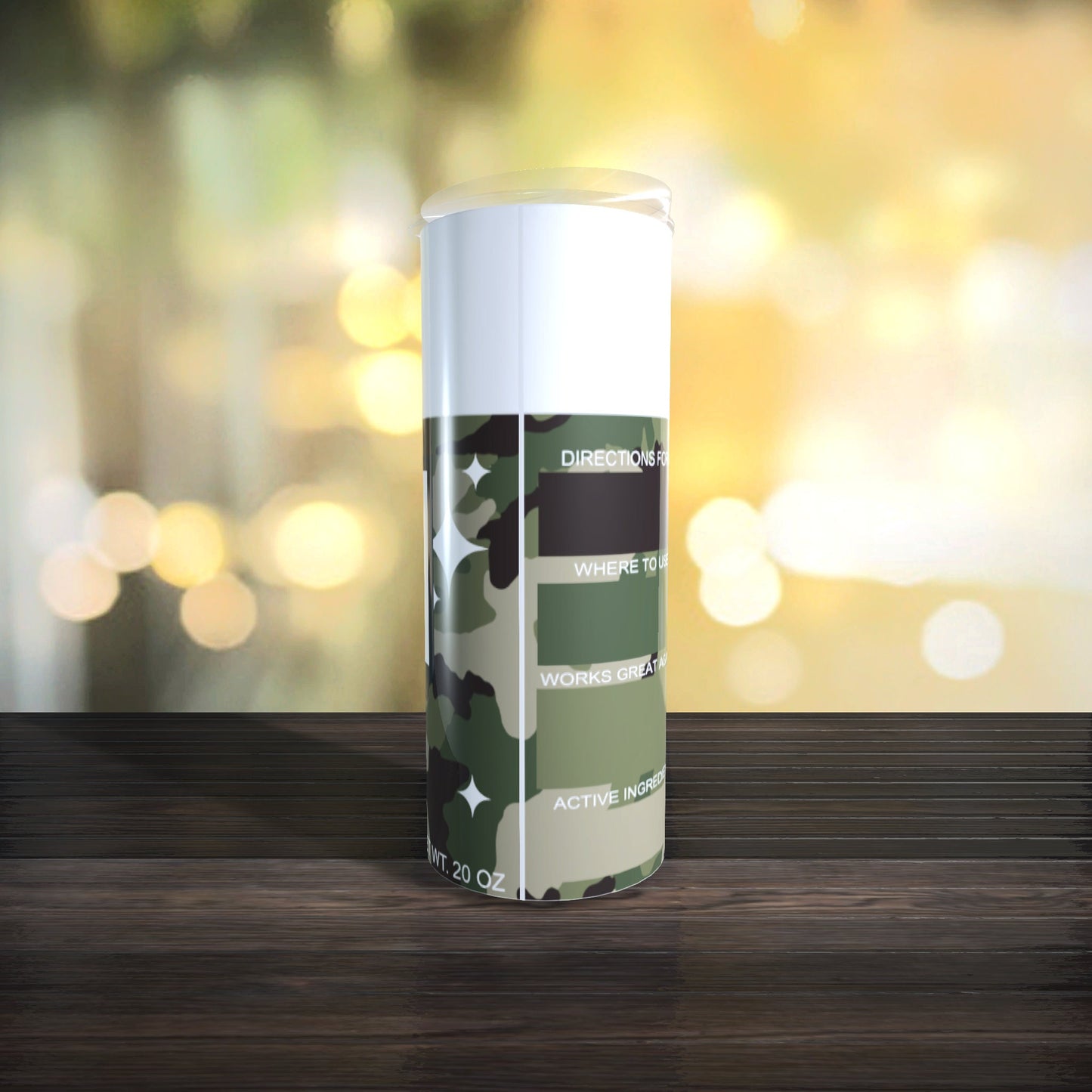 Customizable Spray Can Tumbler Template - Be Gone Template - Green Camo - Digital Design - Sublimation Tumbler