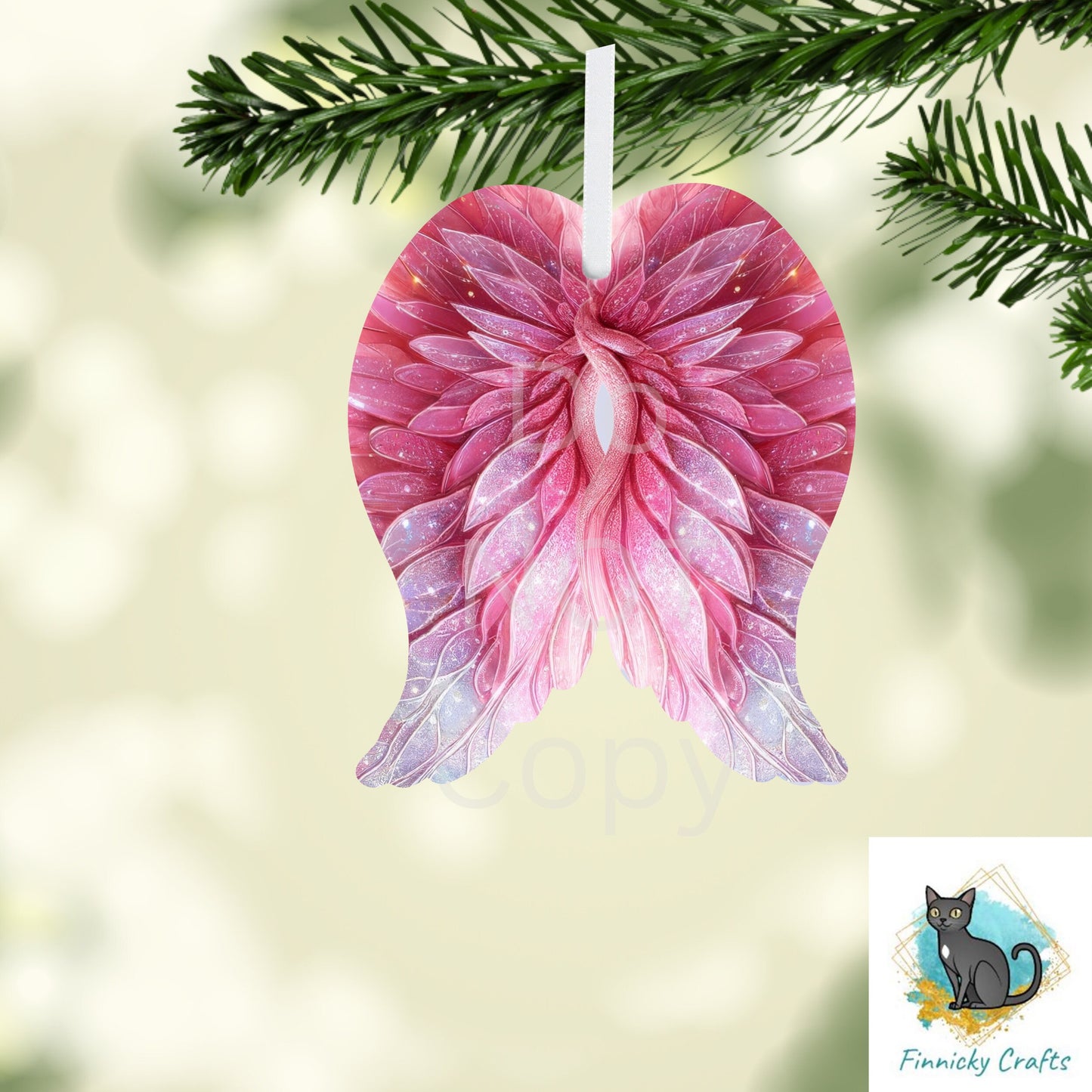 Angel Wings Ornaments - Bundle - earrings, night light, sign - Christmas Ornament Digital File, Night Light