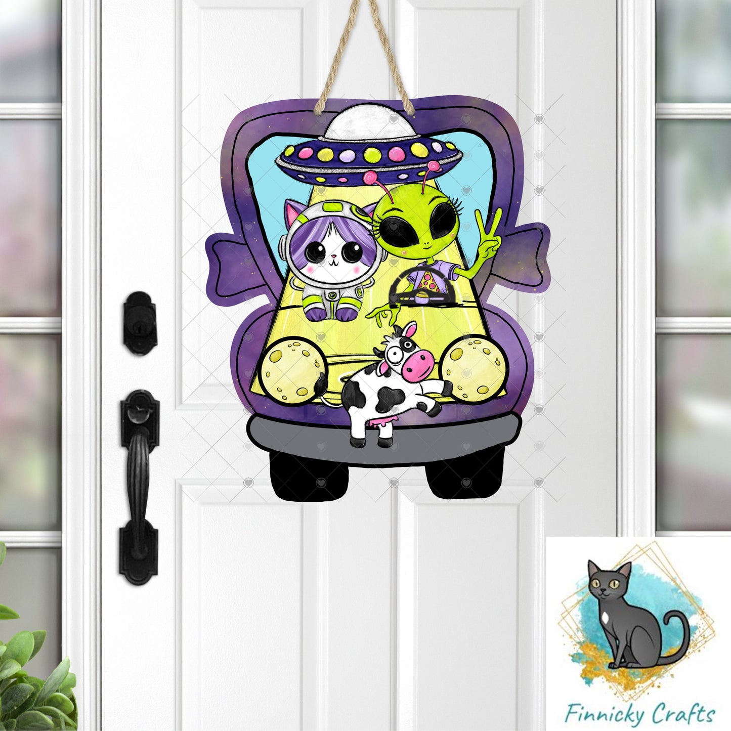 Aliens Truck Sublimation Design - Earrings, Bag, Door Sign - T-shirt Design - Digital Download
