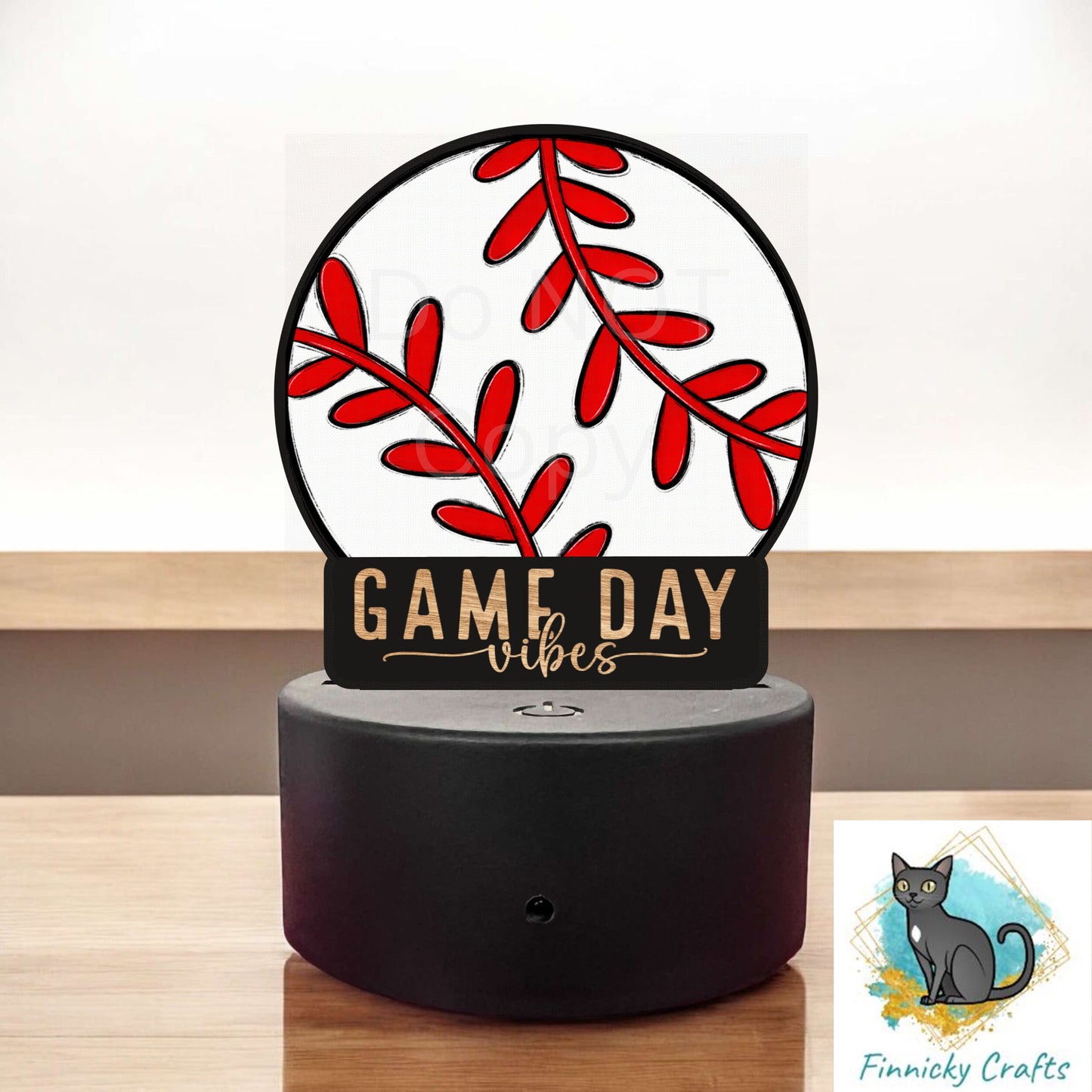 Baseball, Softball, Baseball/Softball Combo, Bundle - Sublimation Designs - Acrylic Light Base - Sports Decor - Game Day Vibes - Night Light