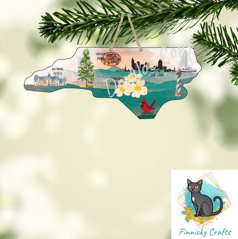 North Carolina State Shape, Sublimation, PNG, Digital Download, Door Hanger, Ornament