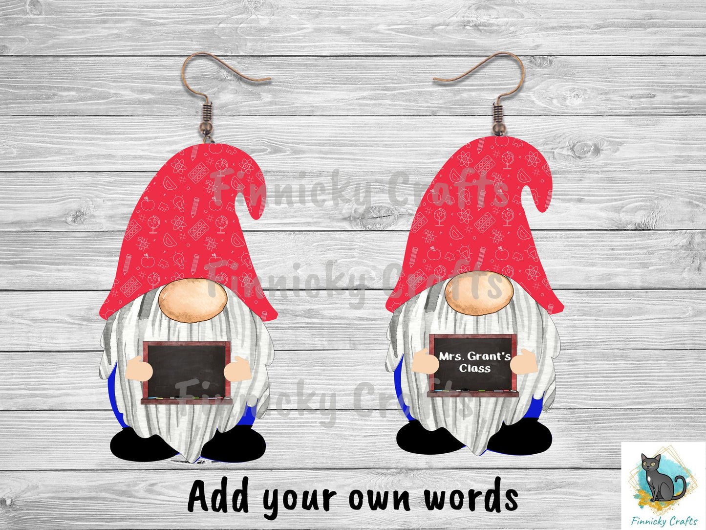 Customizable Red Teacher Gnome Shape png - Sublimation Designs Wall Hanger - Earring Png - Gnome Download - Teacher Appreciation Week