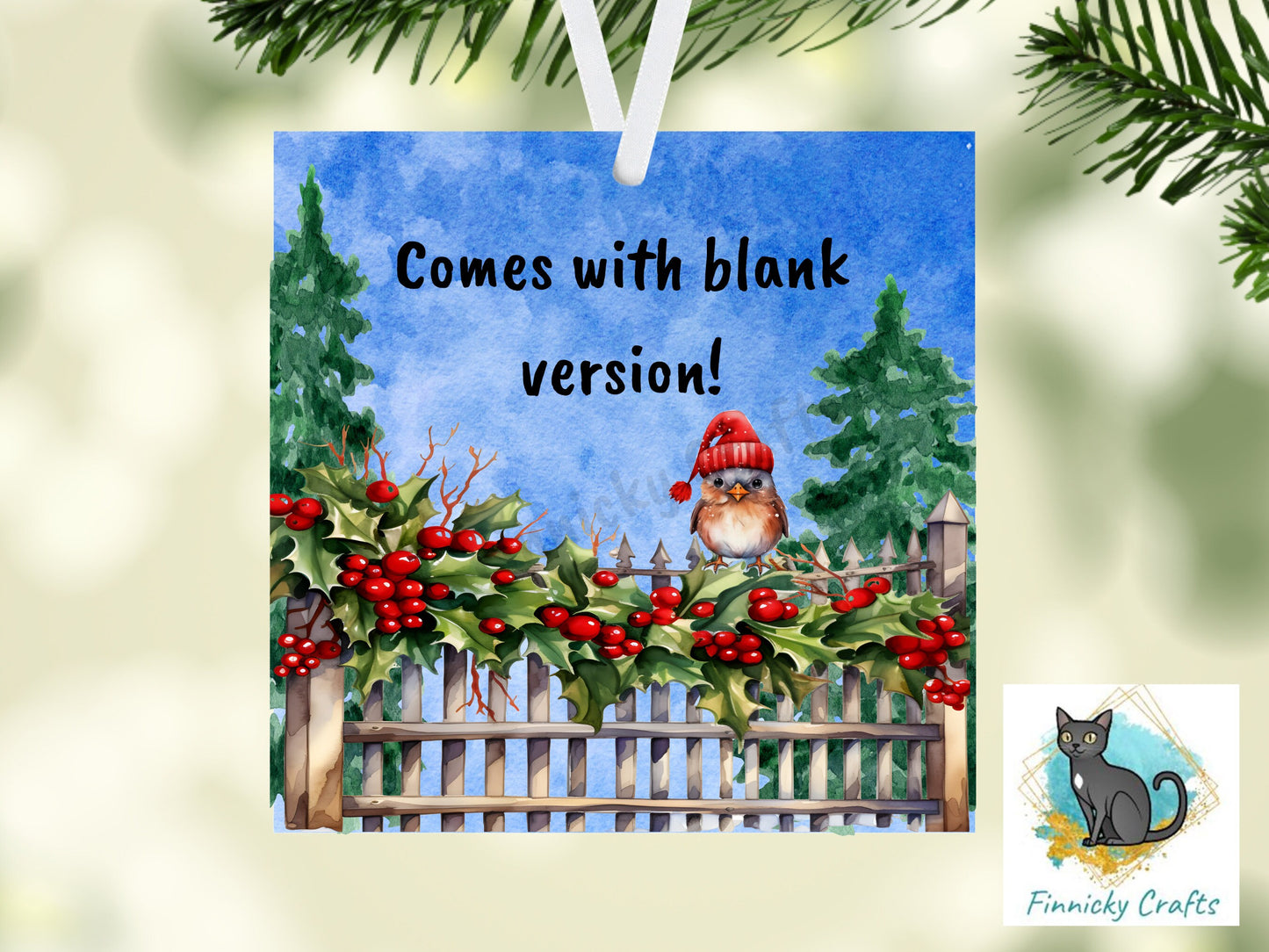 Always with you, Square Christmas Sign PNG, Digital Download for Sublimation, Door Hanger, Earrings, Ornament, Badge Reel, Keyring