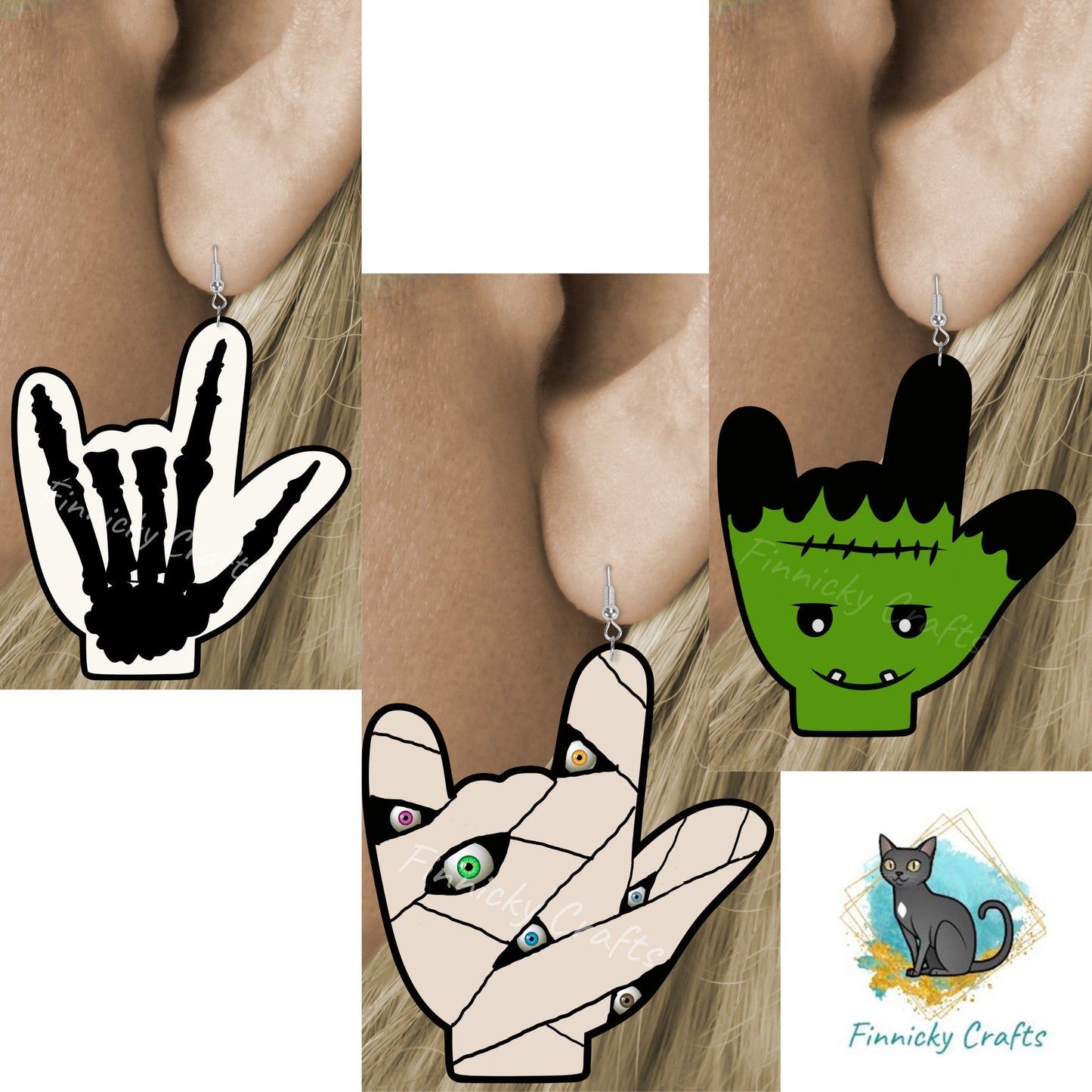 ASL - I love you sign language bundle, earrings, Sublimation, Digital Design, PNG, Download, Decoration, Door Hanger, Ornament, MDF, Acrylic