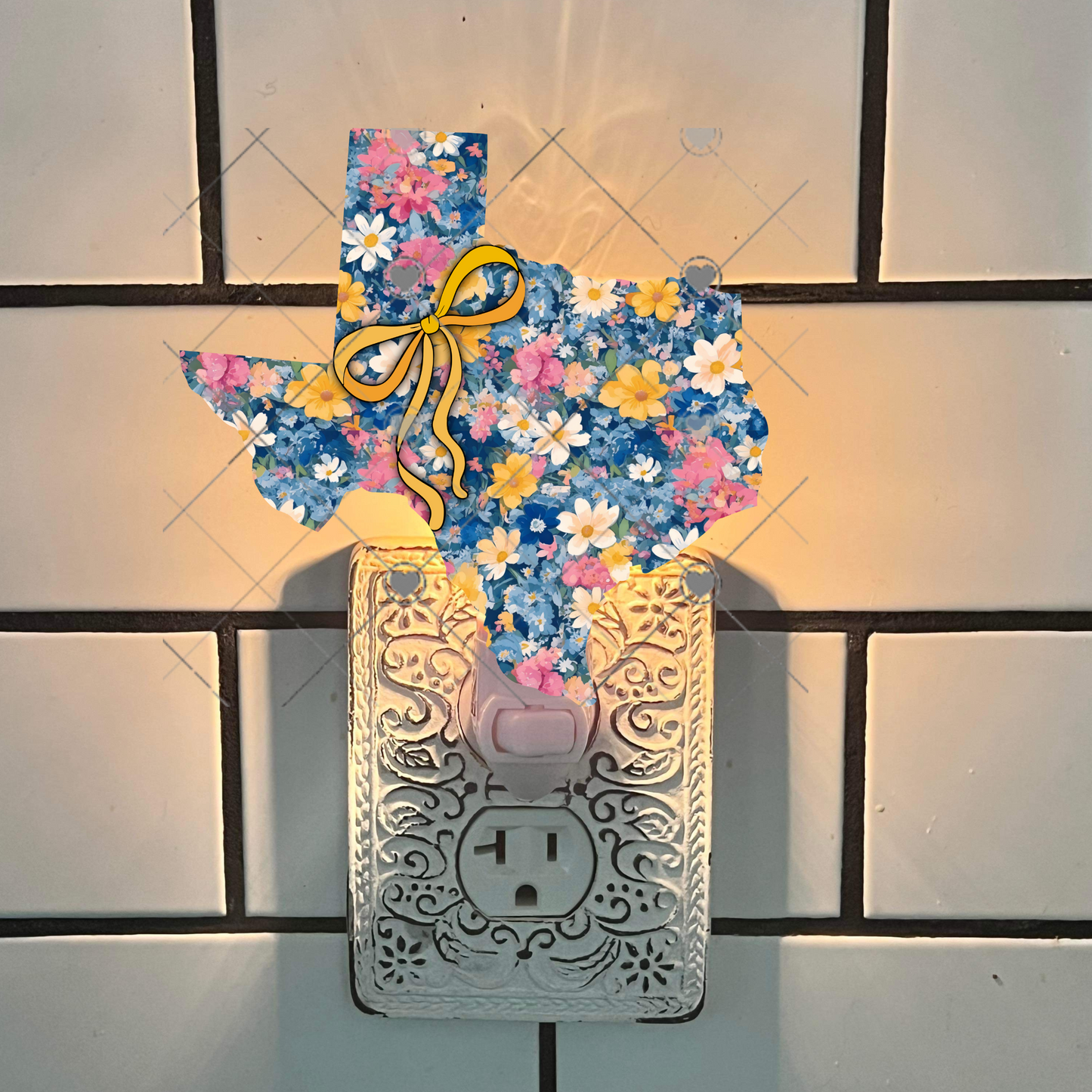 Floral Texas State Shape, 2 versions, Sublimation, PNG, Digital Download, Door Hanger, Ornament
