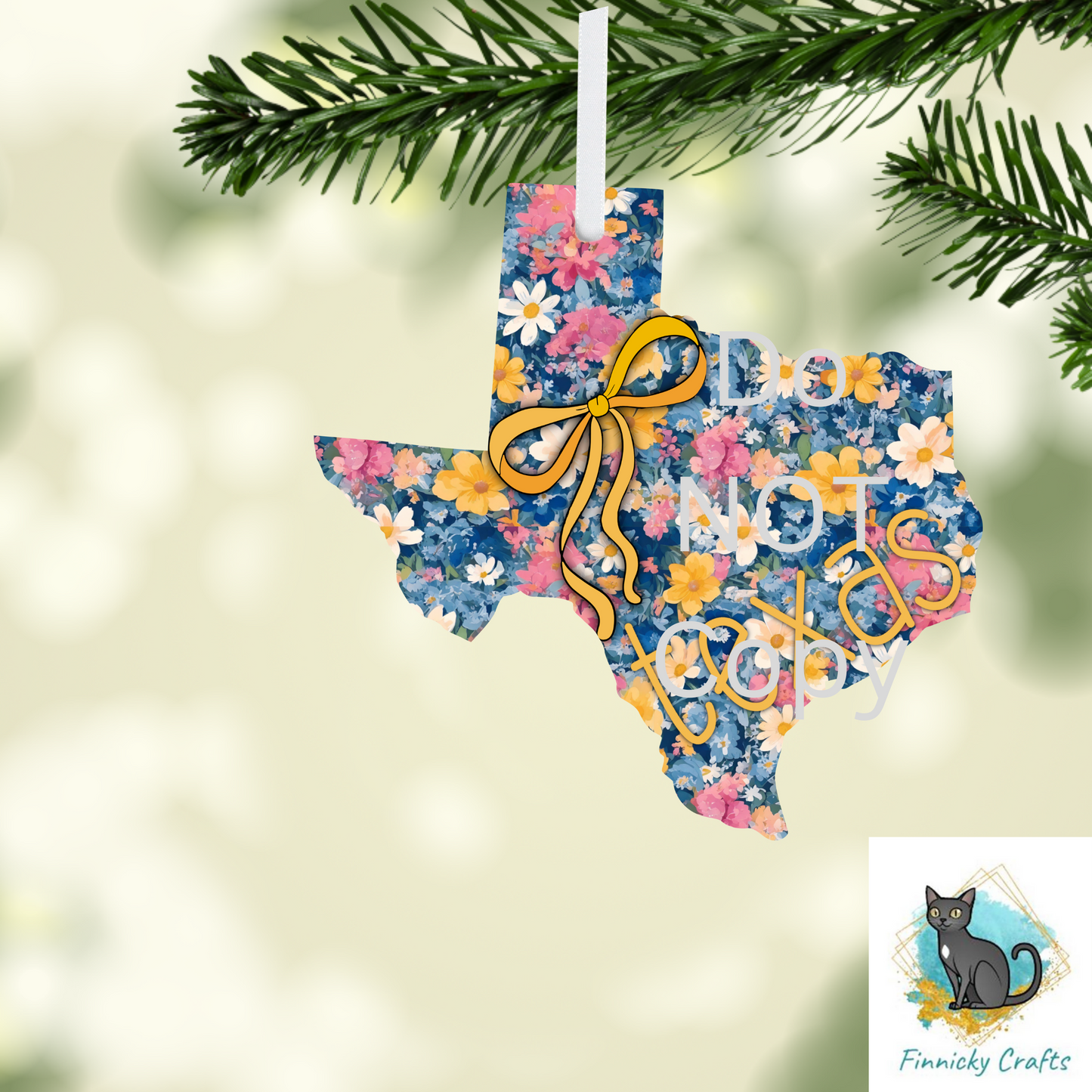 Floral Texas State Shape, 2 versions, Sublimation, PNG, Digital Download, Door Hanger, Ornament