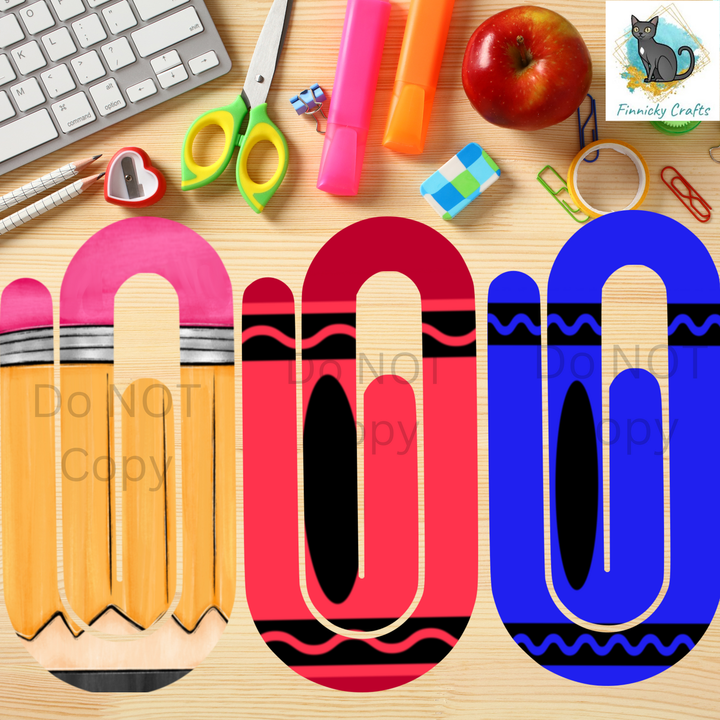 School Teacher Bookmark Paperclip BUNDLE Sublimation PNG - Instant Digital Download - PNG