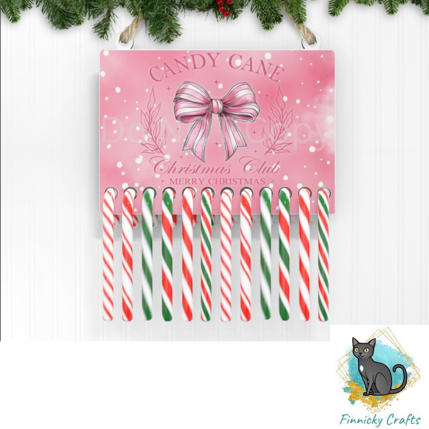 12 Candy Cane Holder, Pink Candy Cane, Countdown, Digital, PNG, Design, Download, Ornament, Decoration, Sublimation