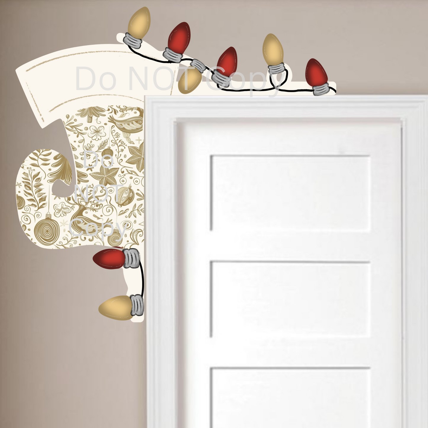 Elf Stocking Lights Corner Sitter