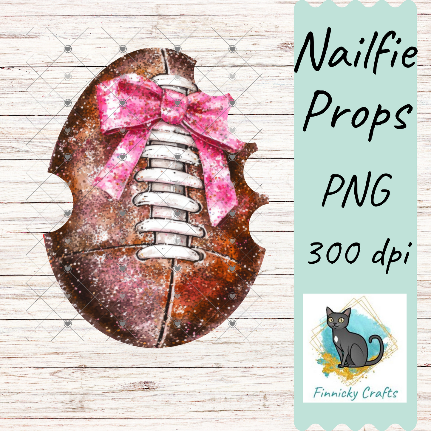 Egg-Shaped Football bundle Nailfie Prop - Sublimation - Digital Design