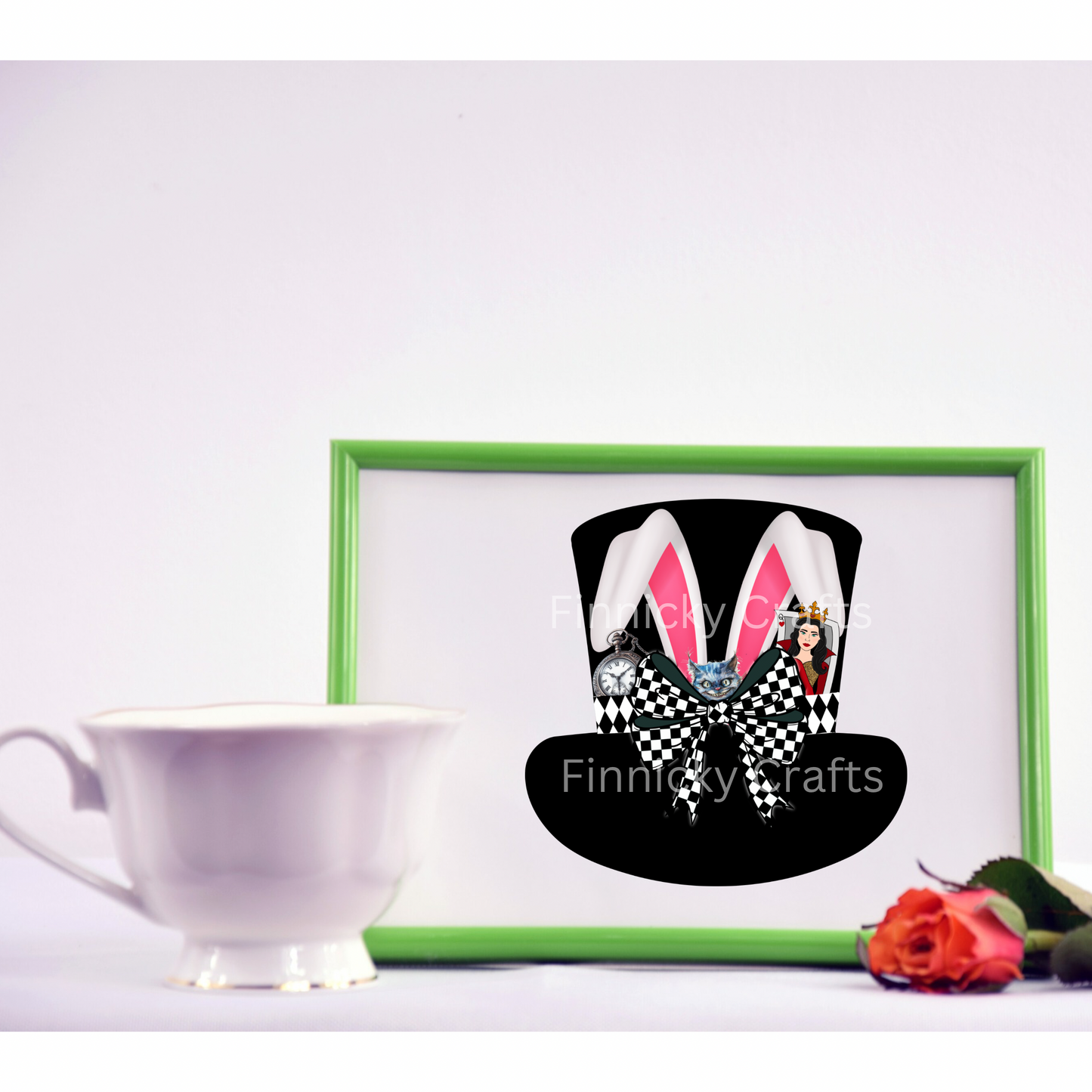 Dollar Deals - Bunny Corner Sitter, Bunny Nailfie, White Bunny Top Hat Digital Design- PNG