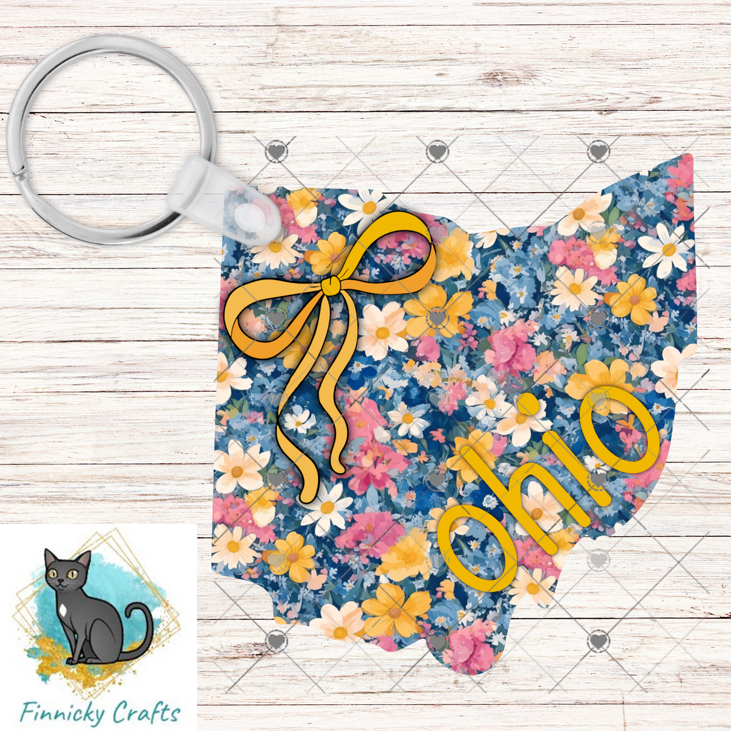 Floral Ohio State Shape, 2 versions, Sublimation, PNG, Digital Download, Door Hanger, Ornament (Copy)