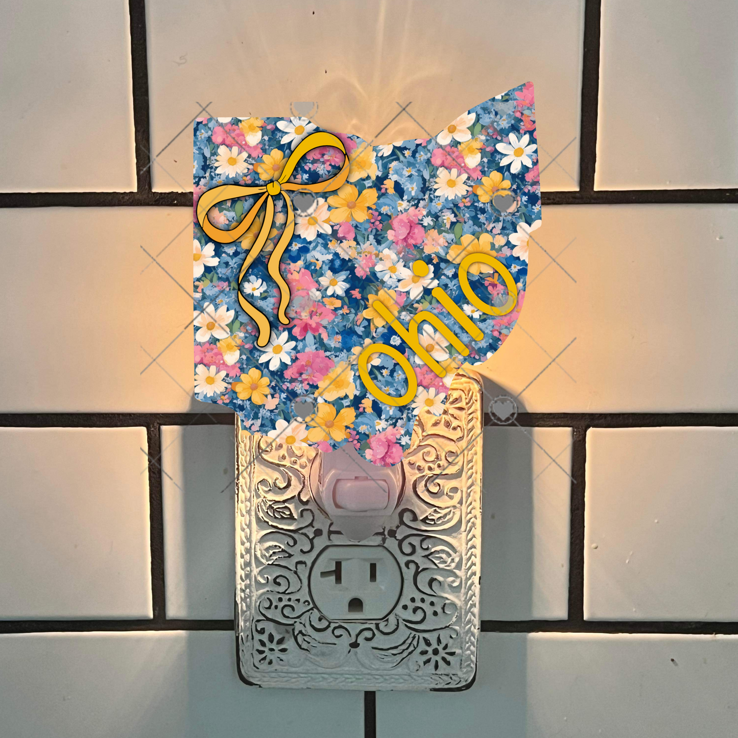 Floral Ohio State Shape, 2 versions, Sublimation, PNG, Digital Download, Door Hanger, Ornament (Copy)