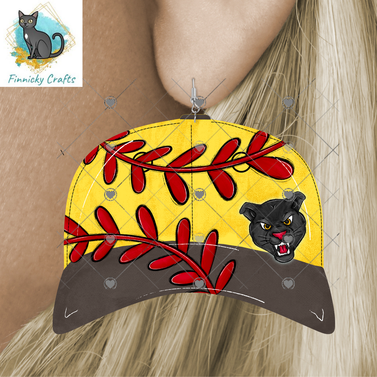 Baseball Cap Bundle, Sublimation, Baseball, Softball, Digital, PNG Design, Earrings.