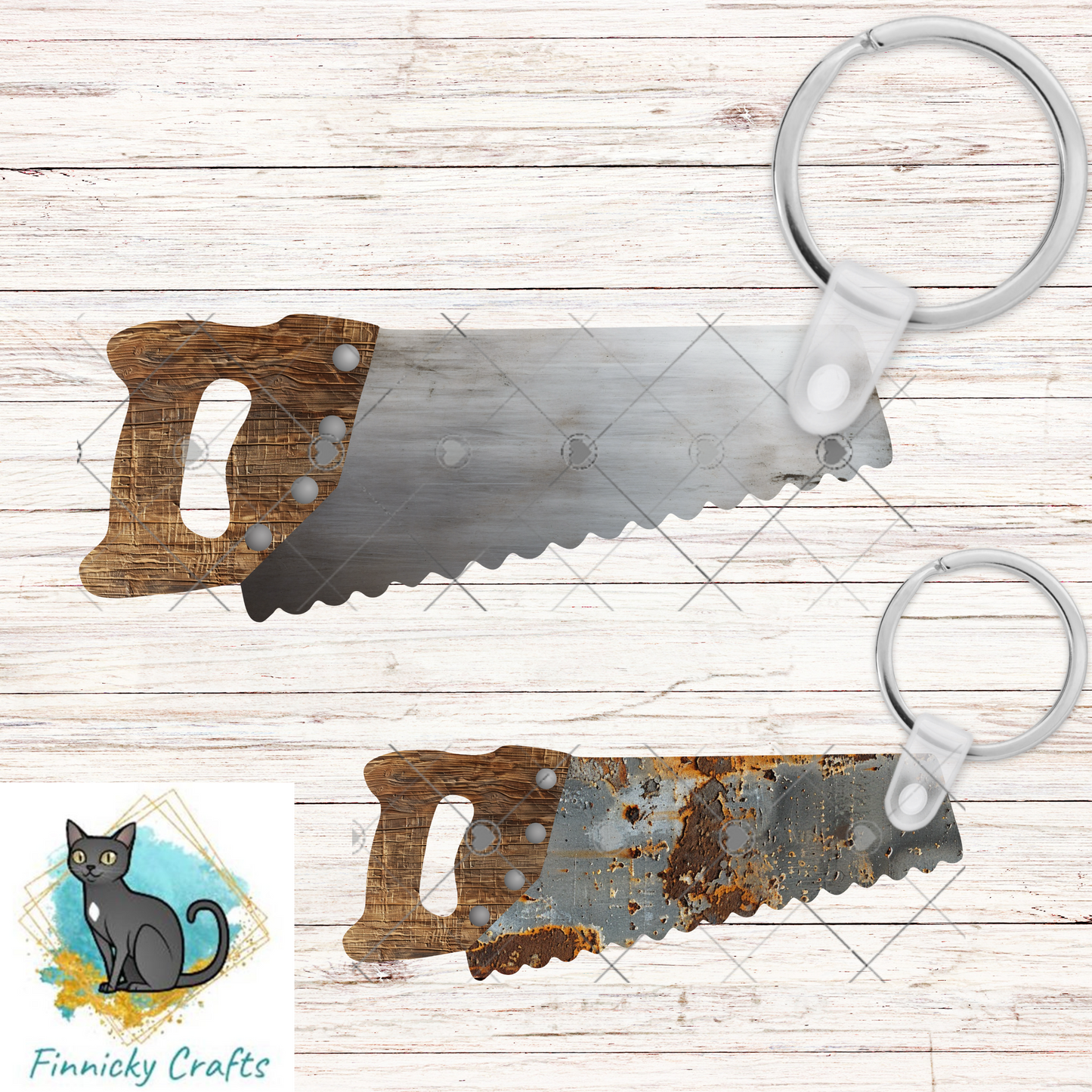 Handsaw, plain and rusry, Customizable (Add words, names), Light Base, Digital, Decor, suncatcher, night light, ornament, earrings
