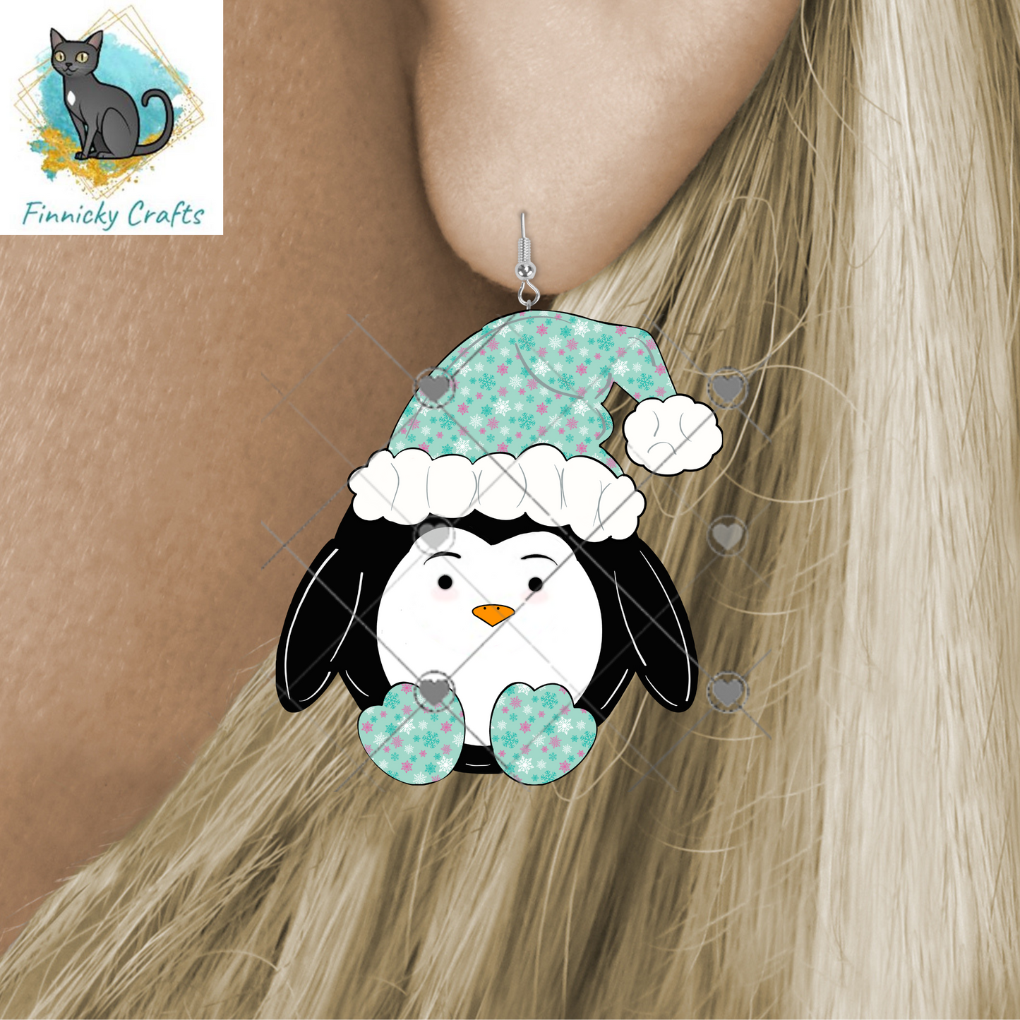 Penguin Ornament, Nightlight, Decoration, Winter, Christmas, gift, Sublimation, Digital, PNG, Design, Download,MDF,Acrylic, DTF