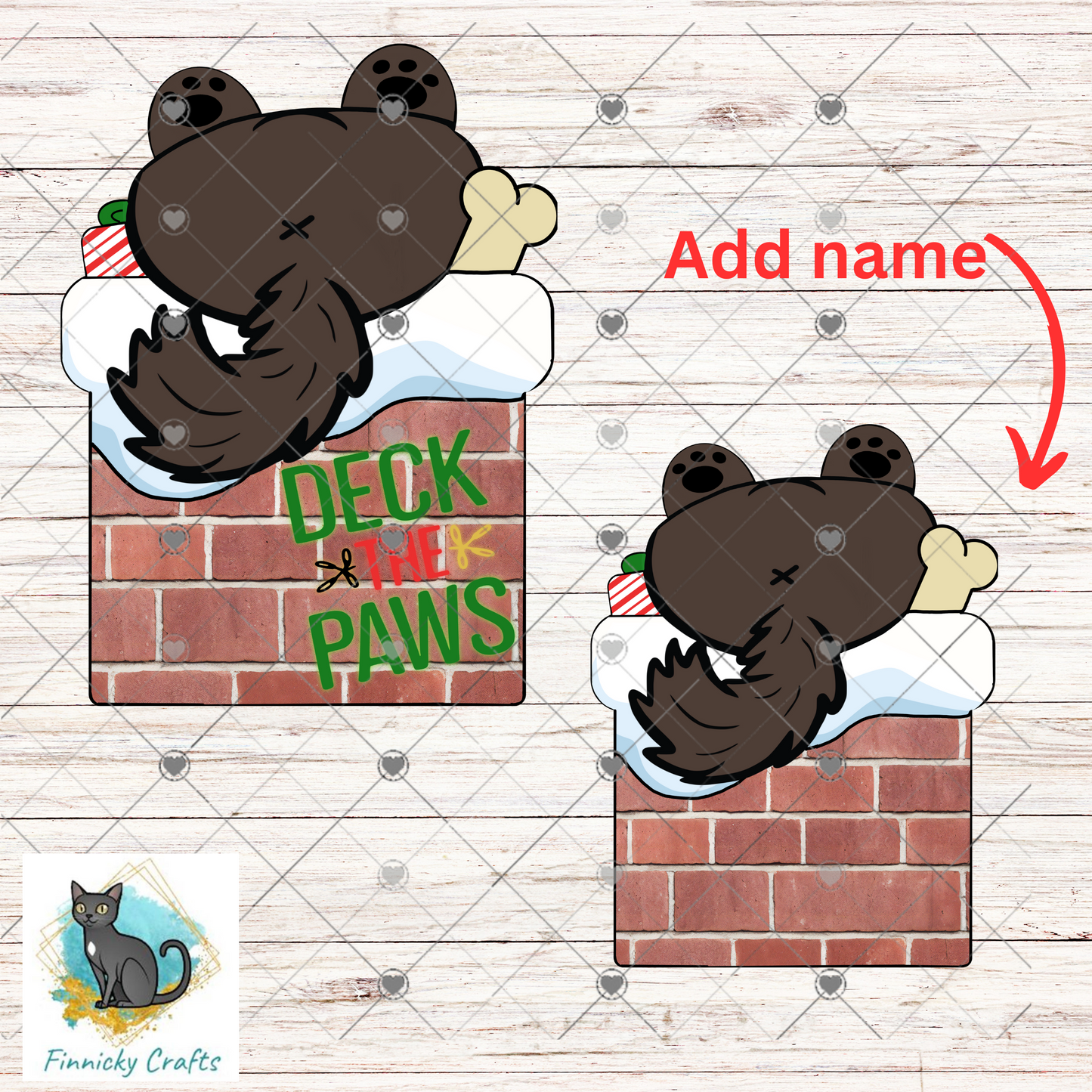Upside Down Dog in Chimney Christmas Ornament png, earrings, sign, DTF