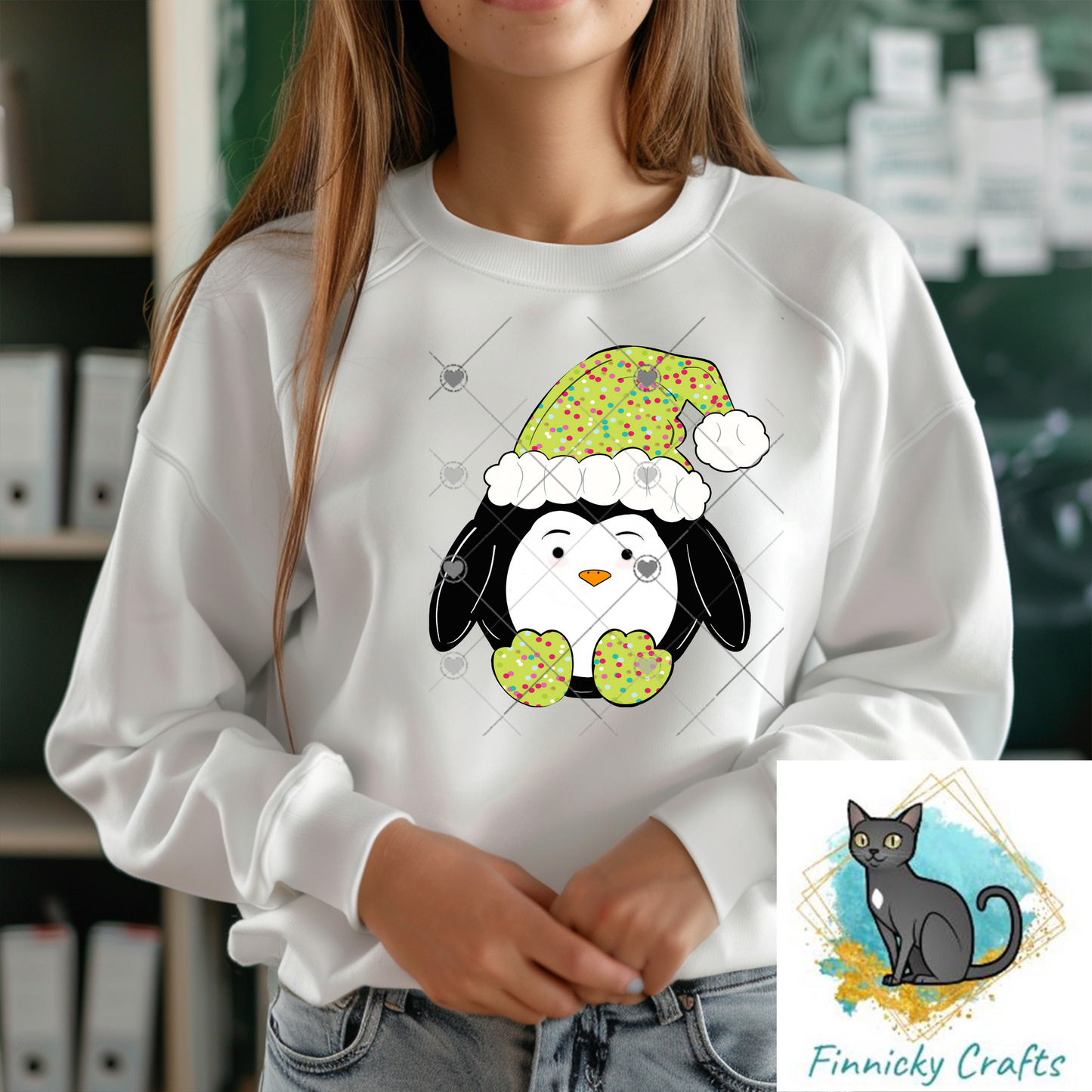 Penguin Ornament, Nightlight, Decoration, Winter, Christmas, gift, Sublimation, Digital, PNG, Design, Download,MDF,Acrylic, DTF
