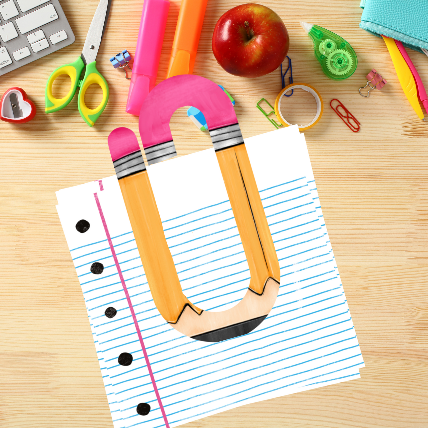 School Teacher Bookmark Paperclip BUNDLE Sublimation PNG - Instant Digital Download - PNG