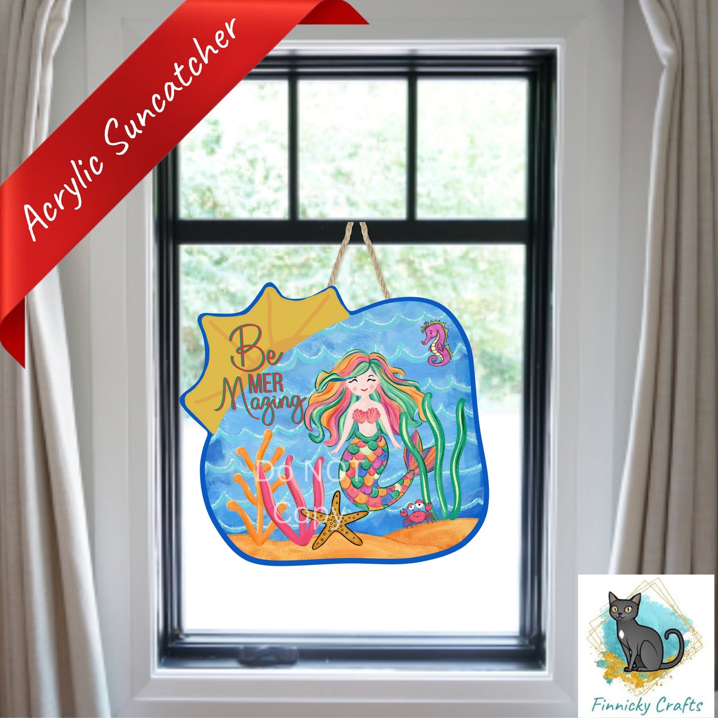 Sublimation Design, Be Mer Mazing - Sun Pool Blank - Beach Bag, Nightlight, Sign, Suncatcher, Car Vent, Earrings, Digital Download