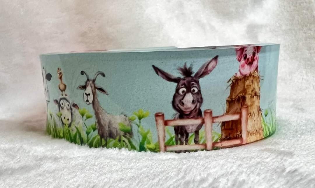 Adorable Farm Animals, Bracelet Cuff Sublimation Designs - Small, Medium, Large PNG files - Bonus Sheep Earrings