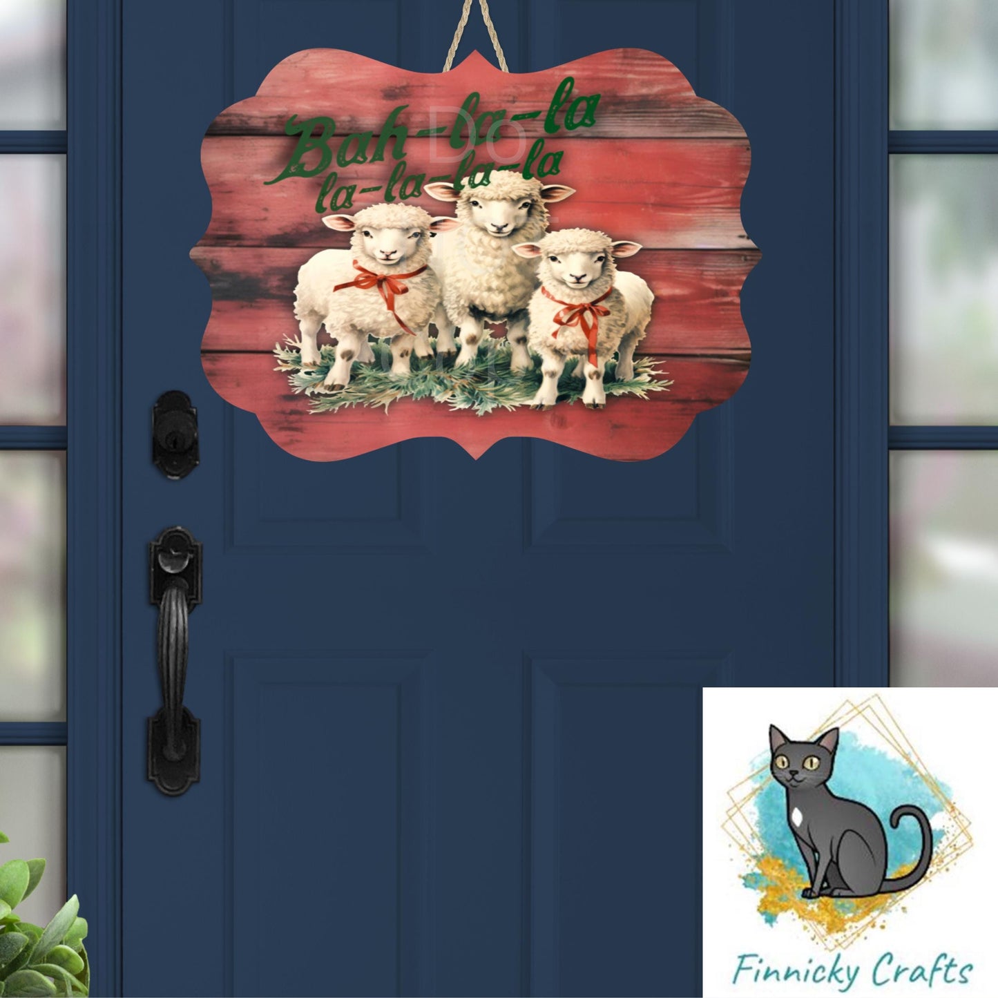 Benelux Sheep Christmas Winter Ornament, Bah-la-la-la, Nightlight, Sublimation, Digital, PNG, Design, Download, MDF, Acrylic, DTF