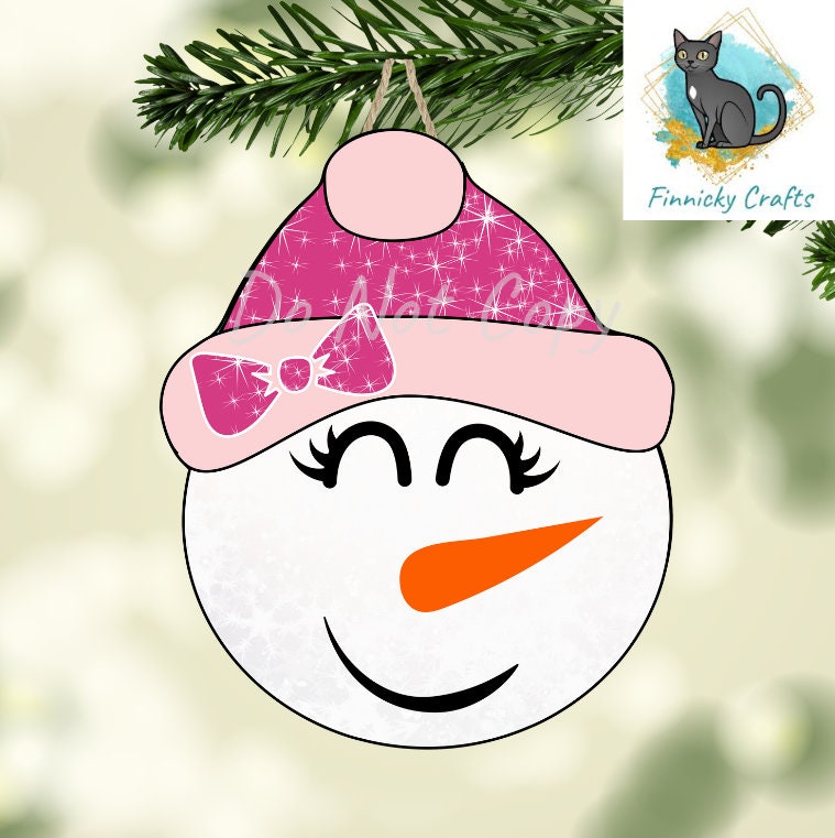 Snowman Design, Snowman Beanie, Winter, Bundle, Sublimation, Digital Design, PNG, Download, Decoration, Earring, Door Hanger, Ornament