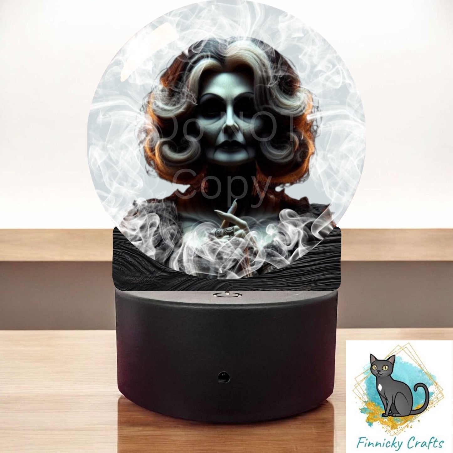 Fortune Teller Crystal Ball png - Sublimation Designs - Acrylic Light Base - Halloween Decor - Night Light