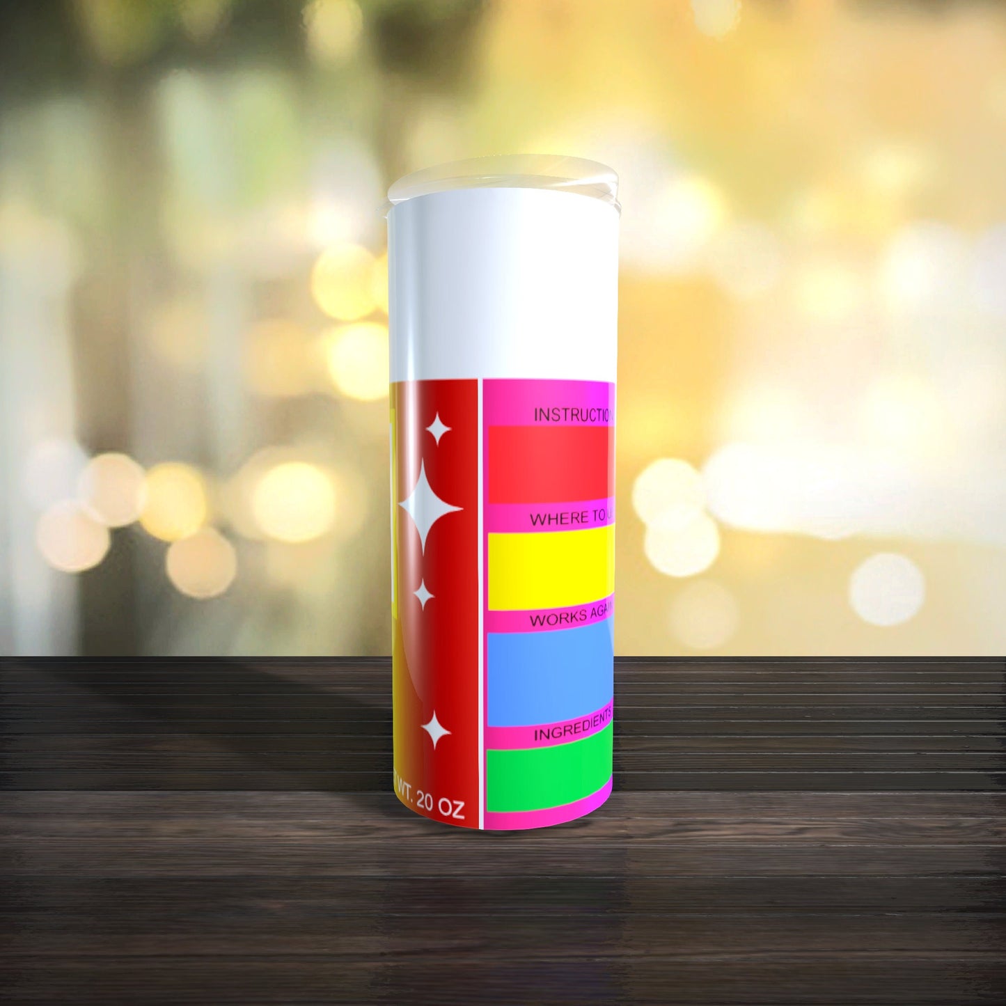 Customizable Spray Can Tumbler Template - Be Gone Template - Rainbow - Digital Design - Sublimation Tumbler