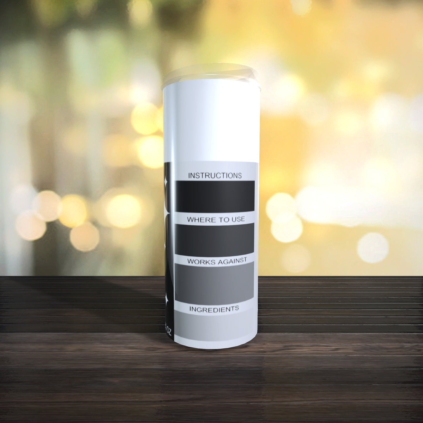 Customizable Spray Can Tumbler Template - Be Gone Template - Black - Digital Design - Sublimation Tumbler