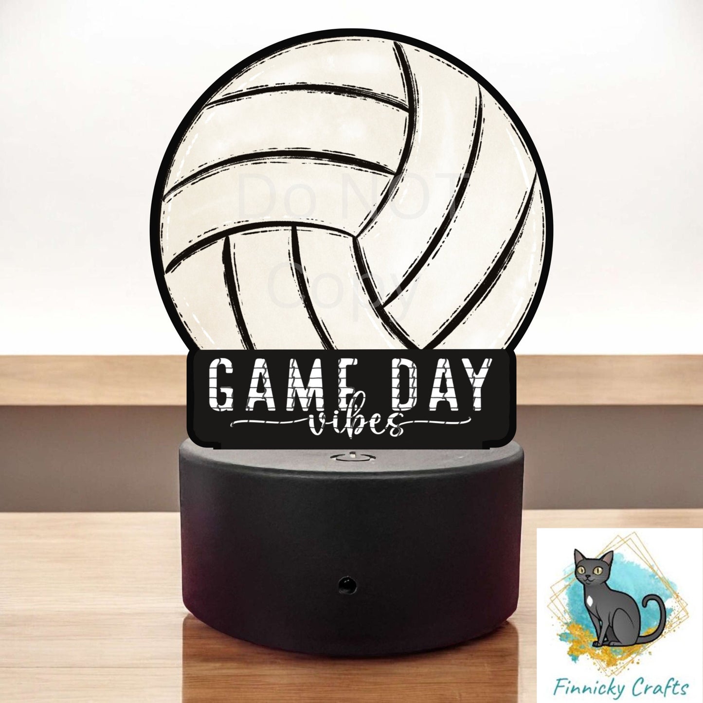 Volleyball - Customizable - Sublimation Designs - Acrylic Light Base - Sports Decor - Game Day Vibes - Night Light