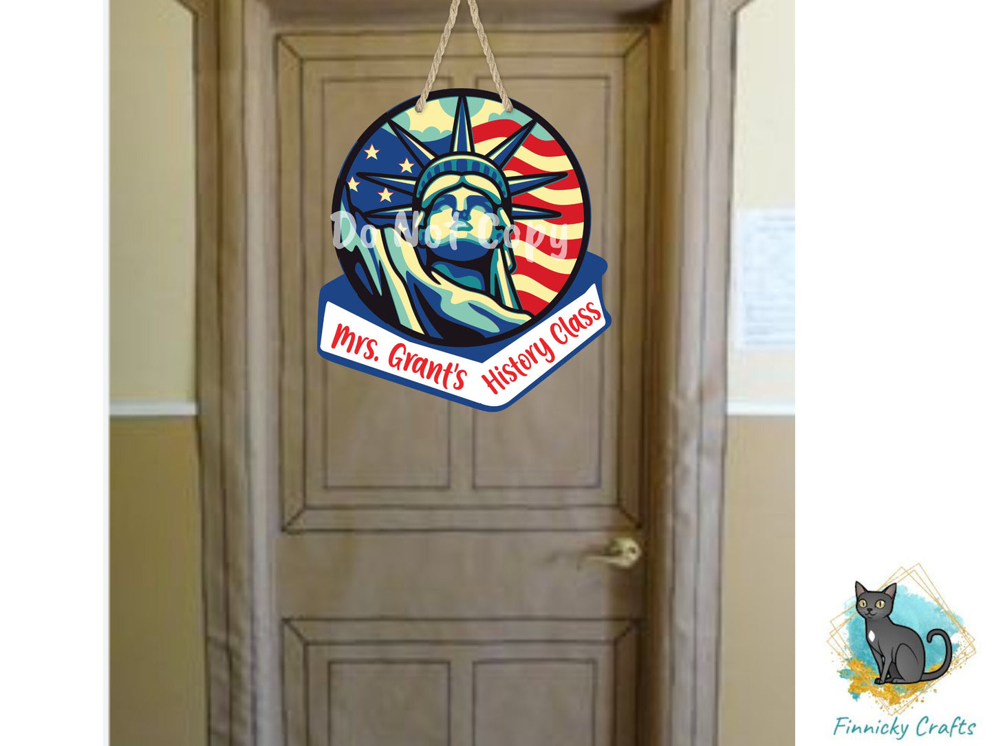 History, Statue of Liberty, Teacher, School, PNG, Design, Digital, Download, Sublimation, Door Hanger, Decoration, Gift, Back to School
