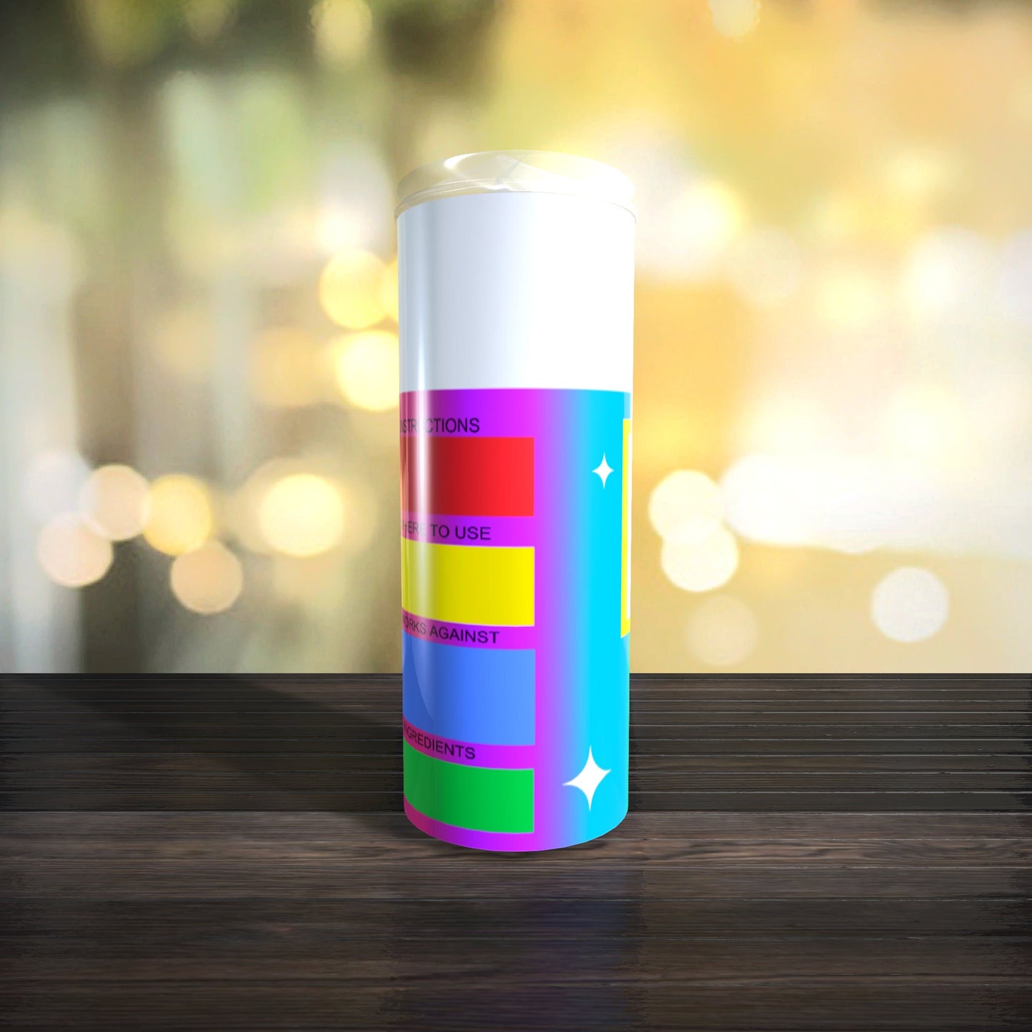 Customizable Spray Can Tumbler Template - Be Gone Template - Rainbow - Digital Design - Sublimation Tumbler