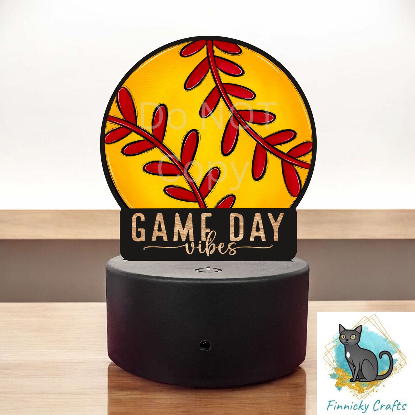 Baseball, Softball, Baseball/Softball Combo, Bundle - Sublimation Designs - Acrylic Light Base - Sports Decor - Game Day Vibes - Night Light