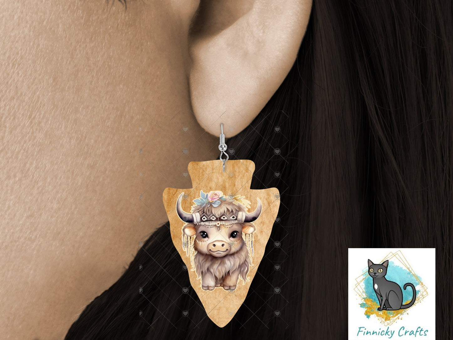 Arrowhead Bundle, Sublimation, Wolf, Horse, Cow Digital, PNG Design, Earrings, Wall Decor, Door Hanger