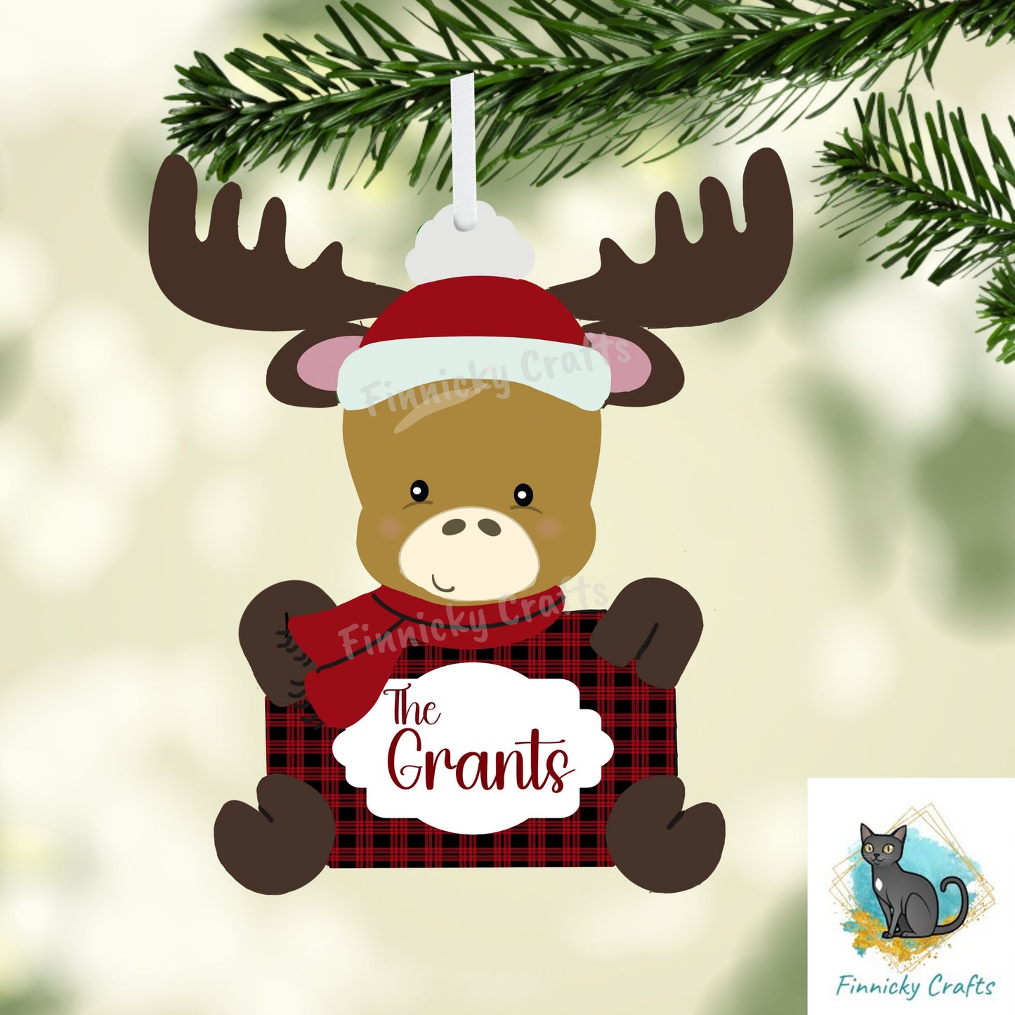Christmas Moose Ornament, Nightlight, Vent clip, Customizable, words and blank, Sublimation, Digital, PNG, Design, Download, MDF and Acrylic