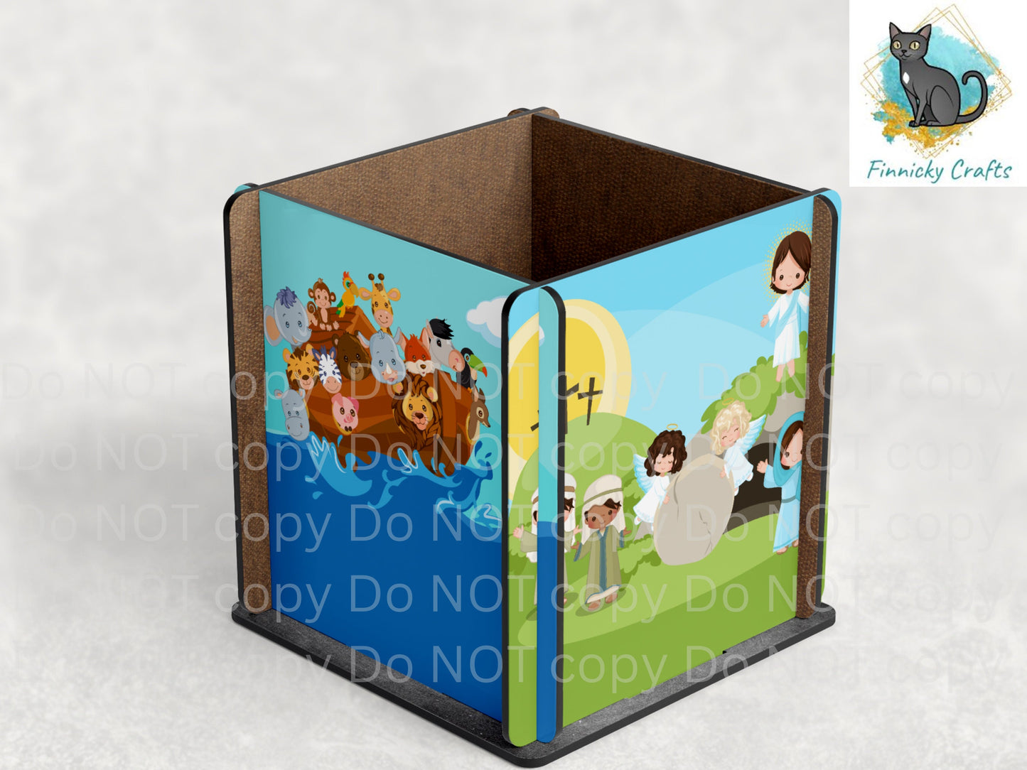 Religious Scenes 5.5 Box PNG Sublimation Design, Nativity, Resurrection, Valentine's Day, Noah's Ark MDF Centerpiece Box Design Download