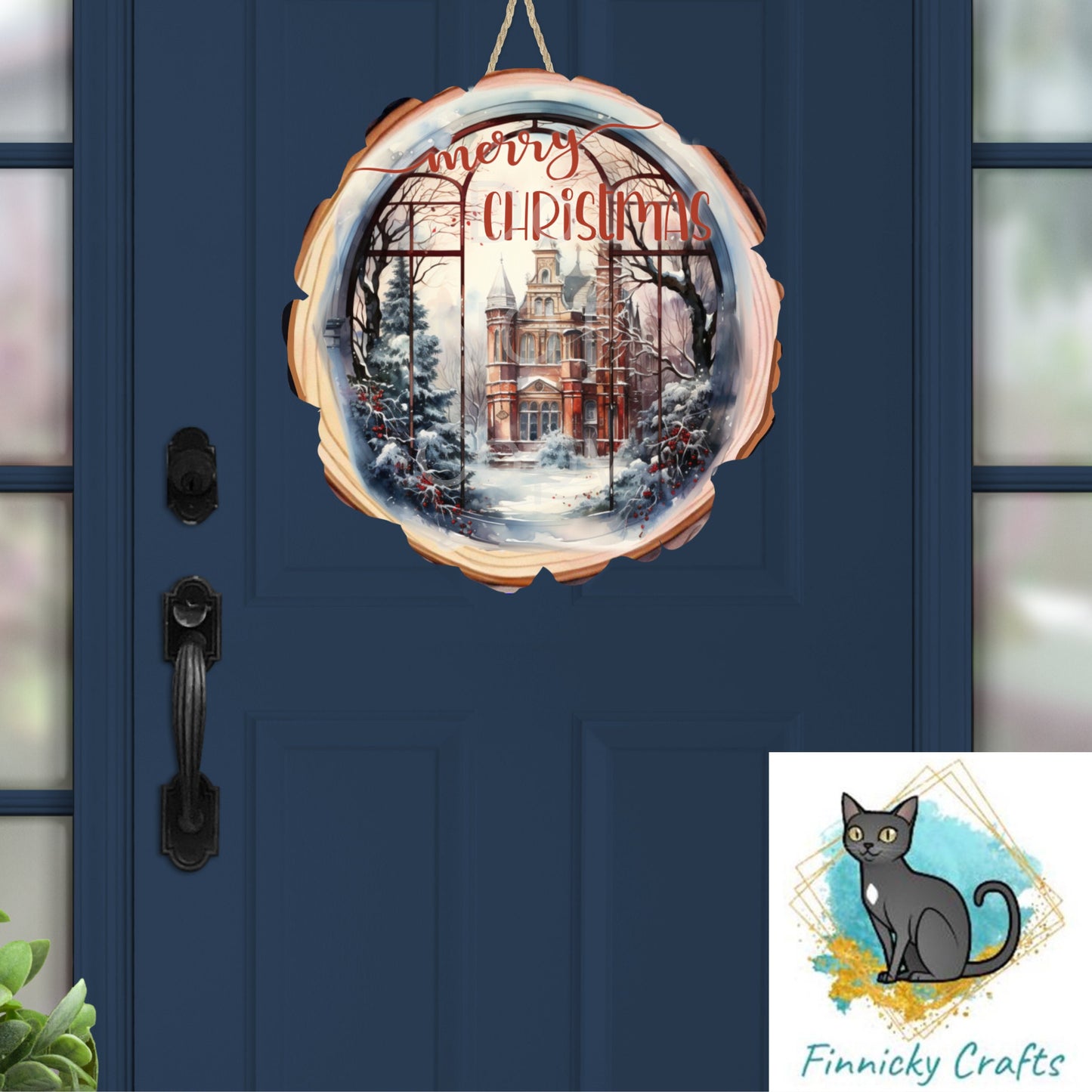 Wood Slice Merry Christmas, Christmas, Winter, PNG, Design, Download, Door Hang, Ornament, Sublimation, Acrylic, MDF, DTF, earrings, sign.