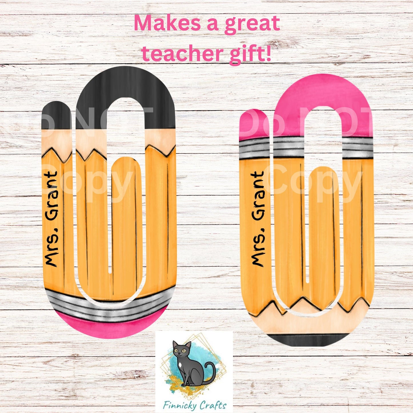 Teacher School Appreciation Bookmark Paperclip Sublimation Designs - PNG files - Guaranteed to fit GG Sublimation blanks